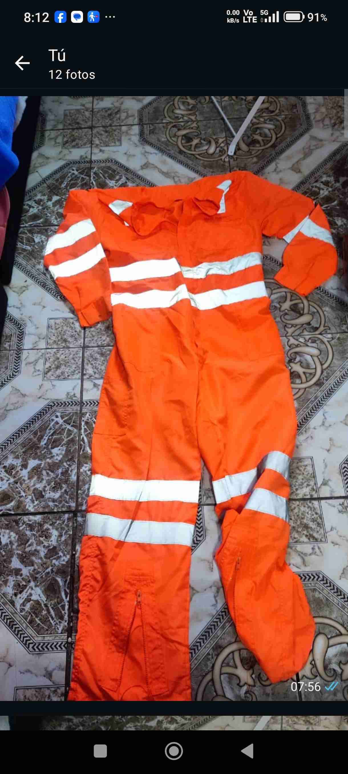 Overol de seguridad naranja - miniatura 3