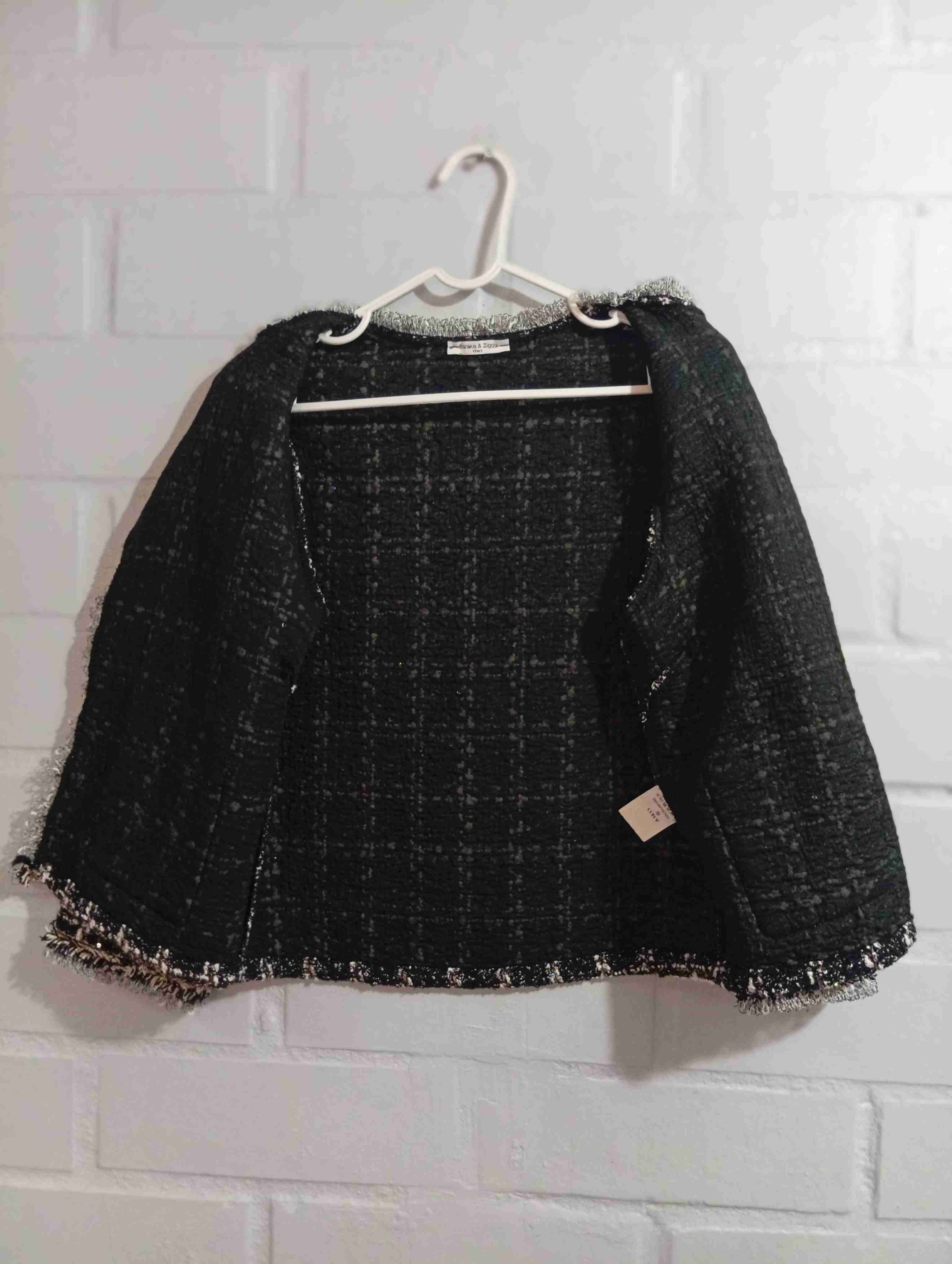 Chaqueta de tweed negra a cuadros - miniatura 3