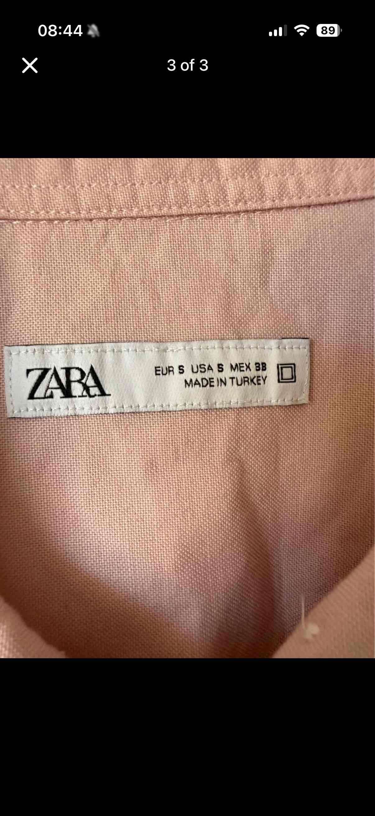Camisa rosada Zara - miniatura 3