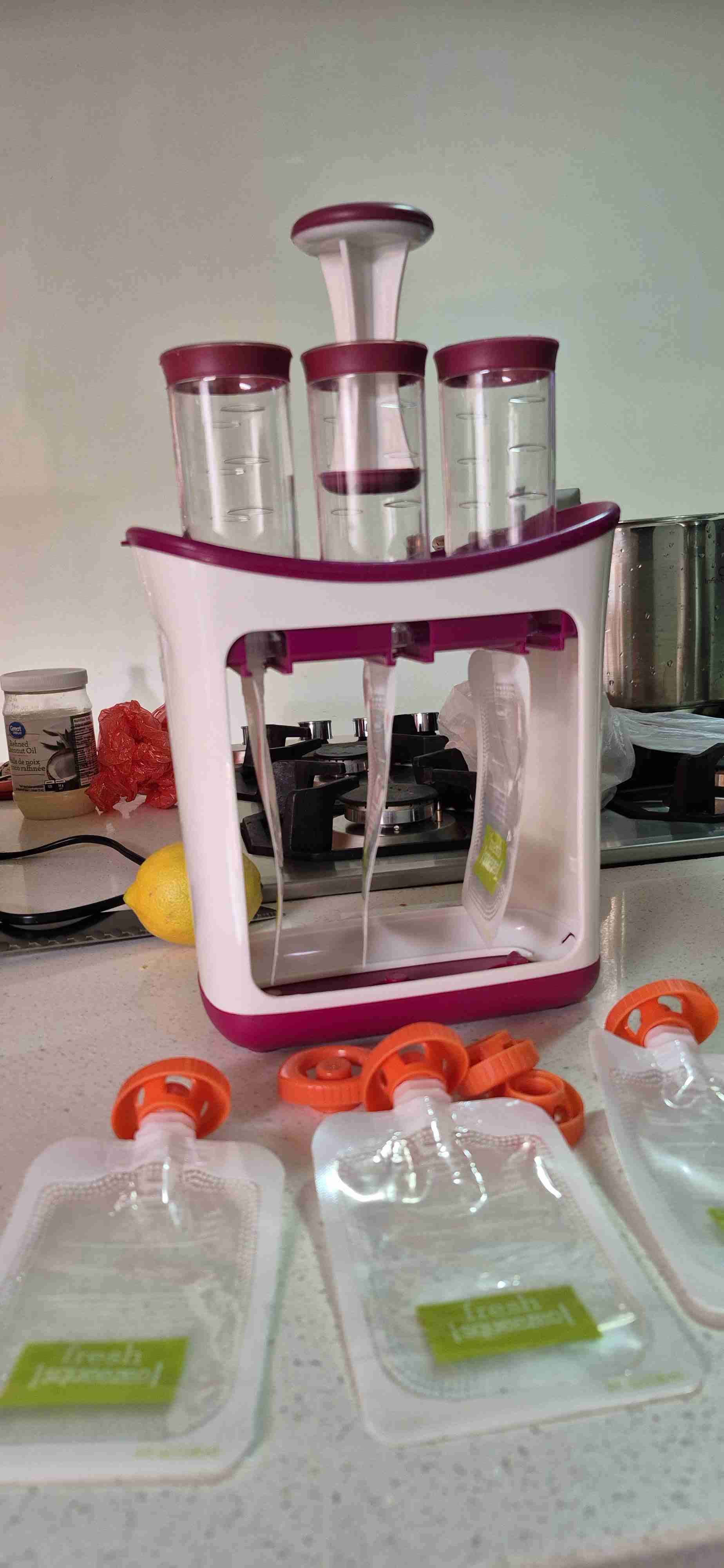 Maquina para rellenar potes de comida