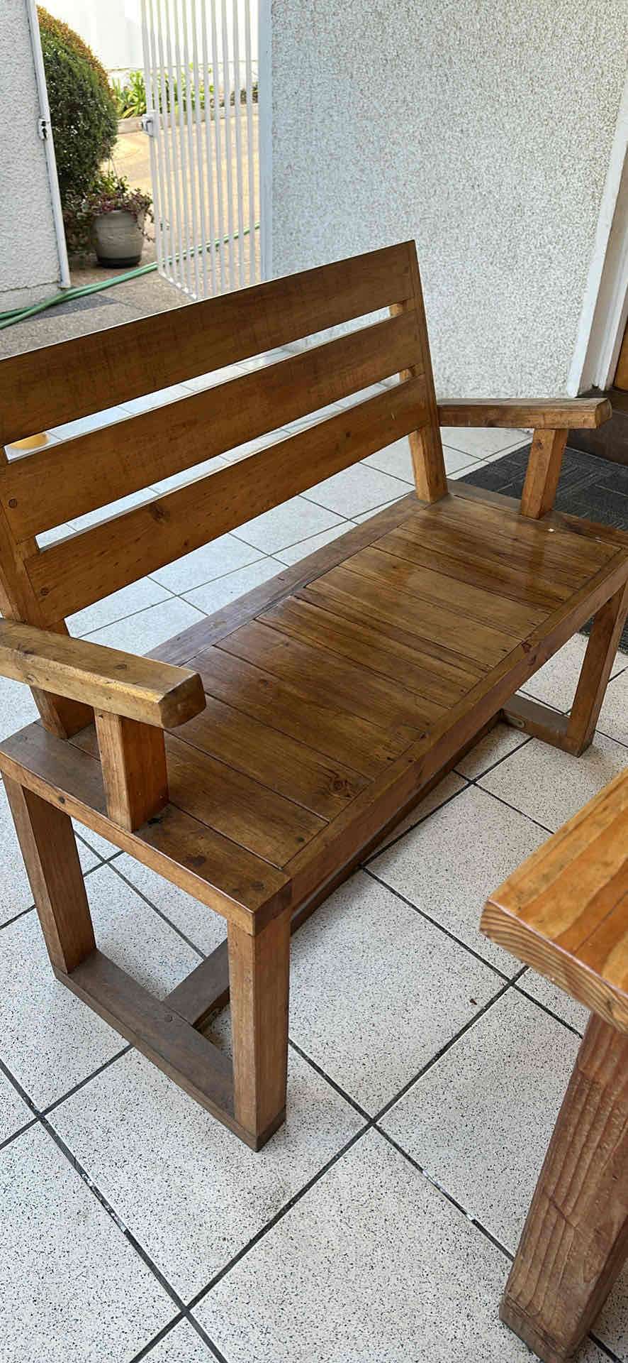 Set de muebles de terraza de madera - miniatura 4