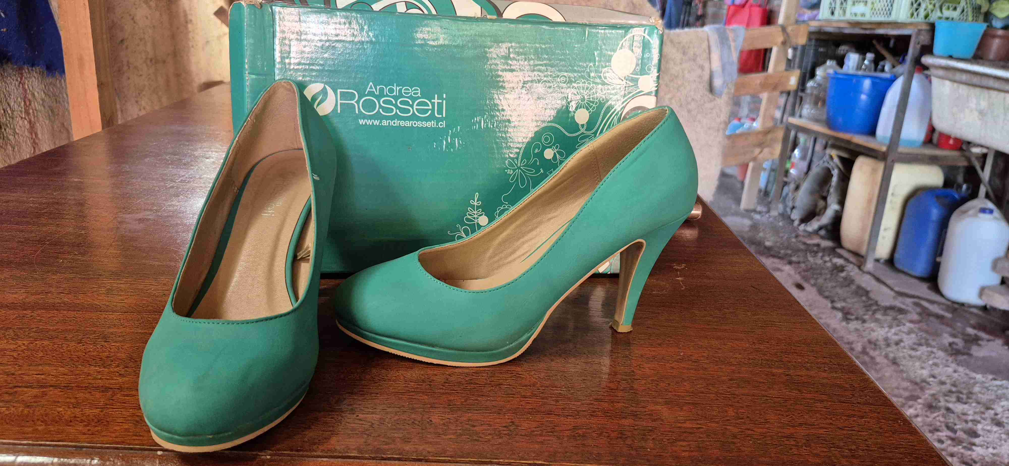 Zapatos de tacón verde N°37