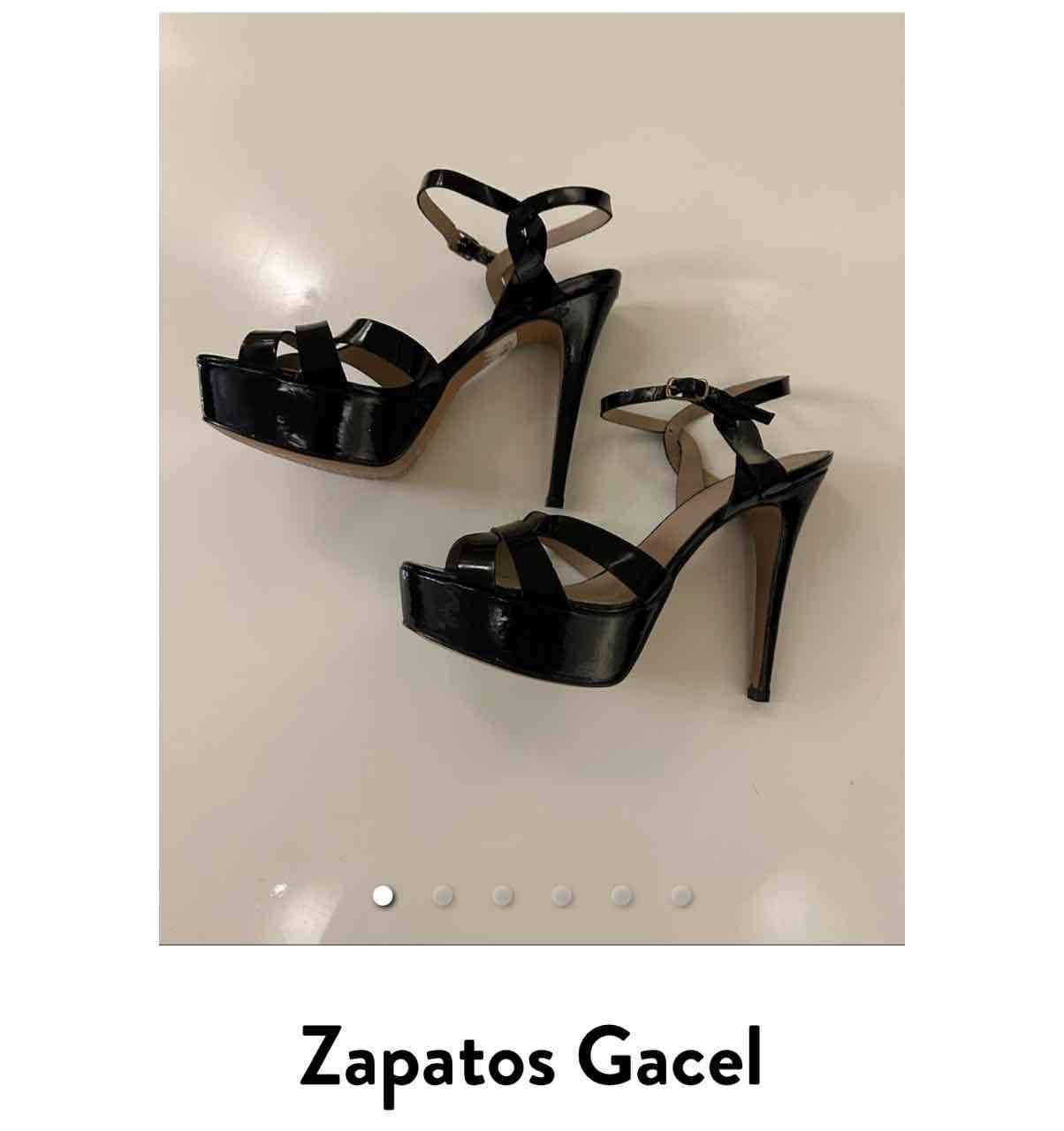Tacones altos negros Gacel. 39
