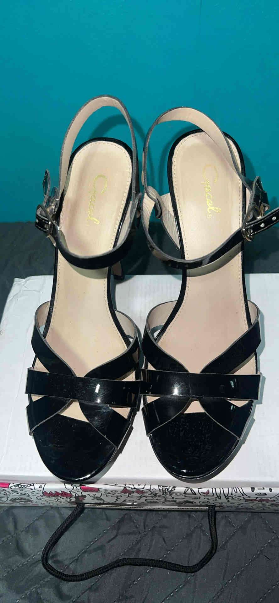 Tacones altos negros Gacel. 39 - miniatura 3