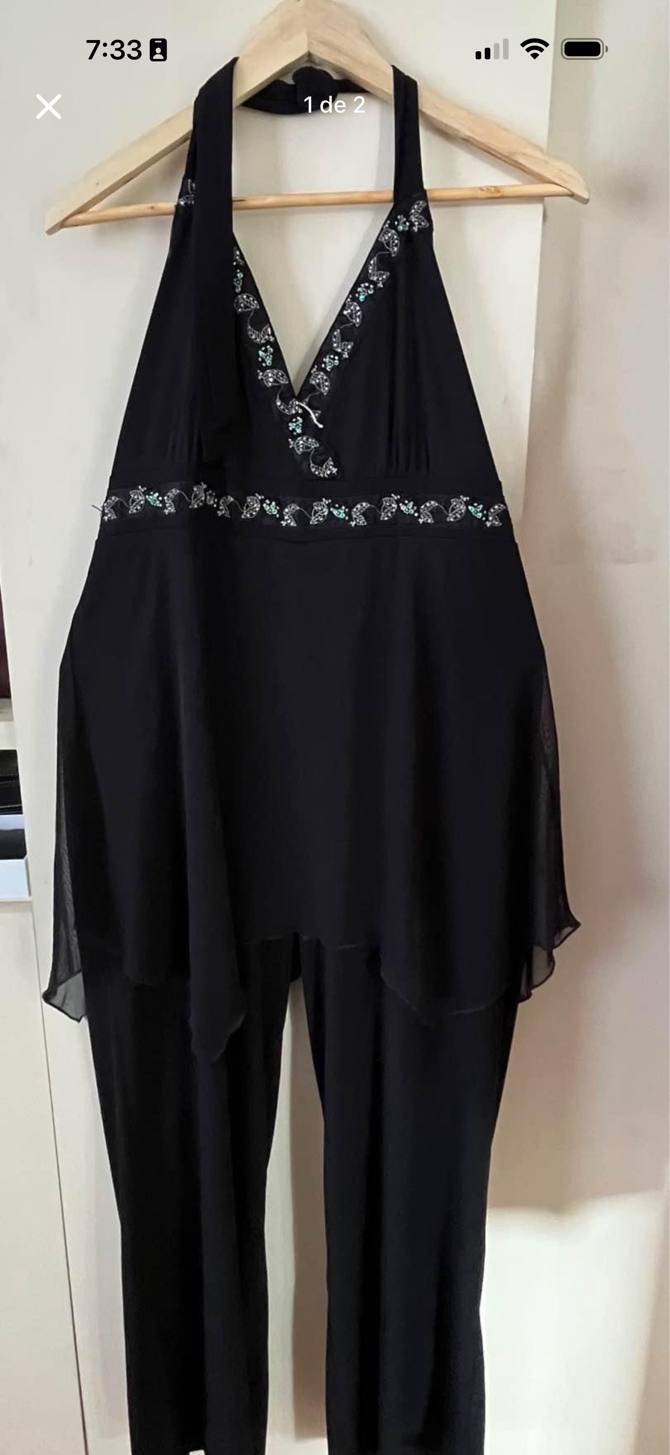 Enterito negro elegante talla XL