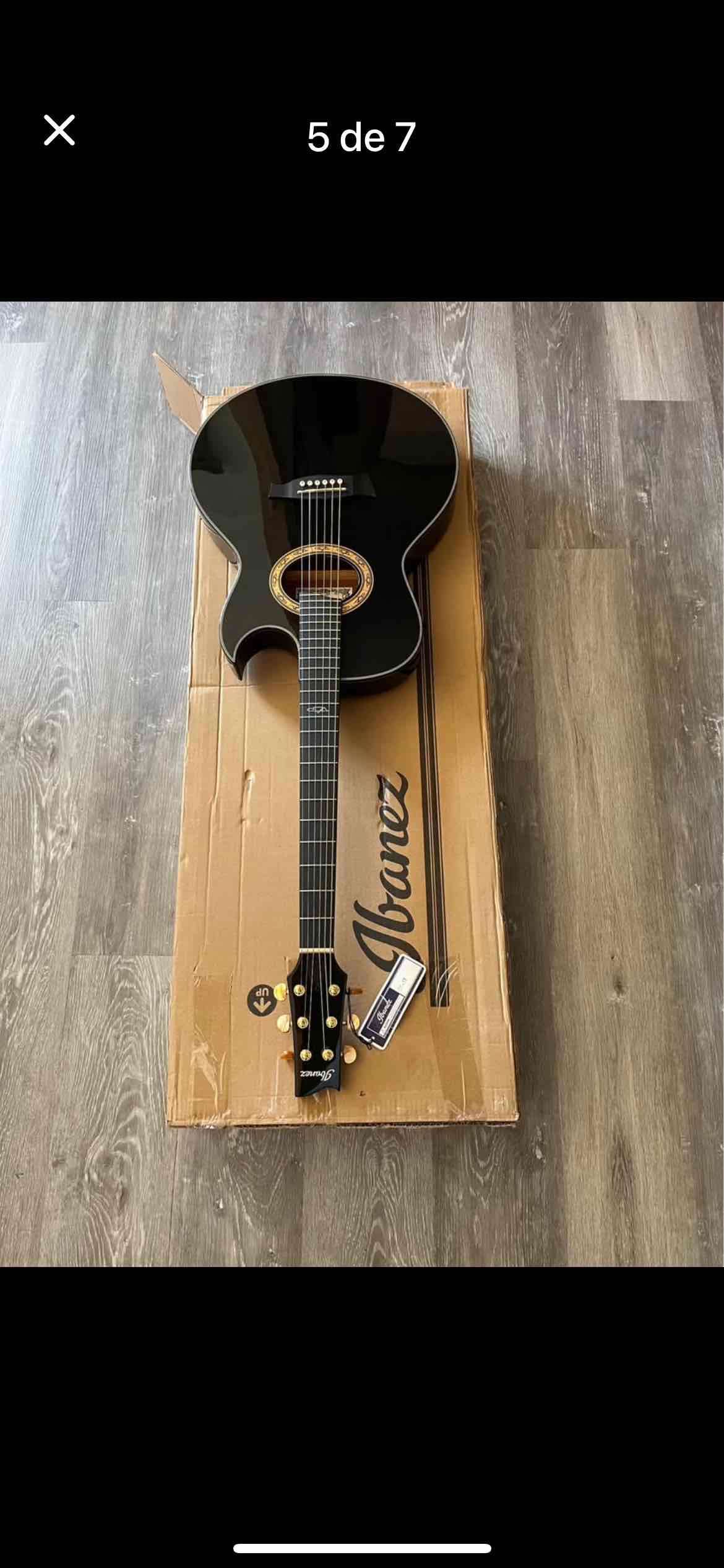 Guitarra acústica Ibanez negra - miniatura 4