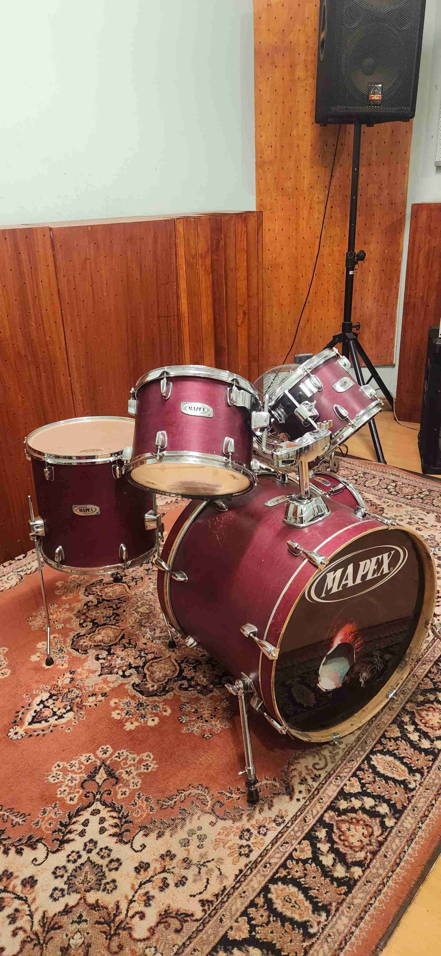Schell pack Batería Mapex V color vino