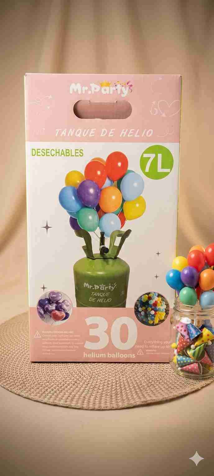 Tanque de helio desechable 7L