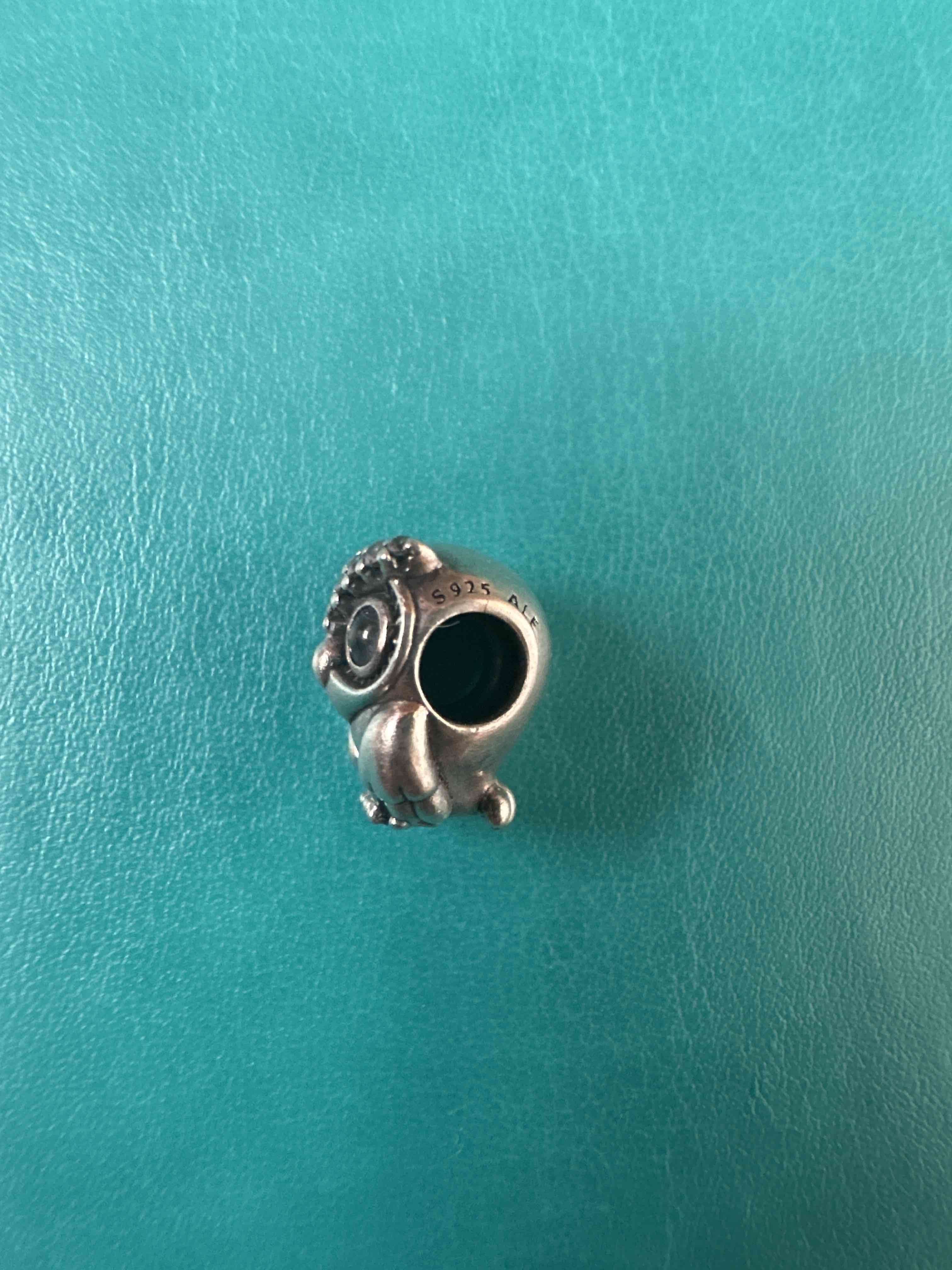 Charm Pulsera Pandora  de búho plateado - miniatura 2