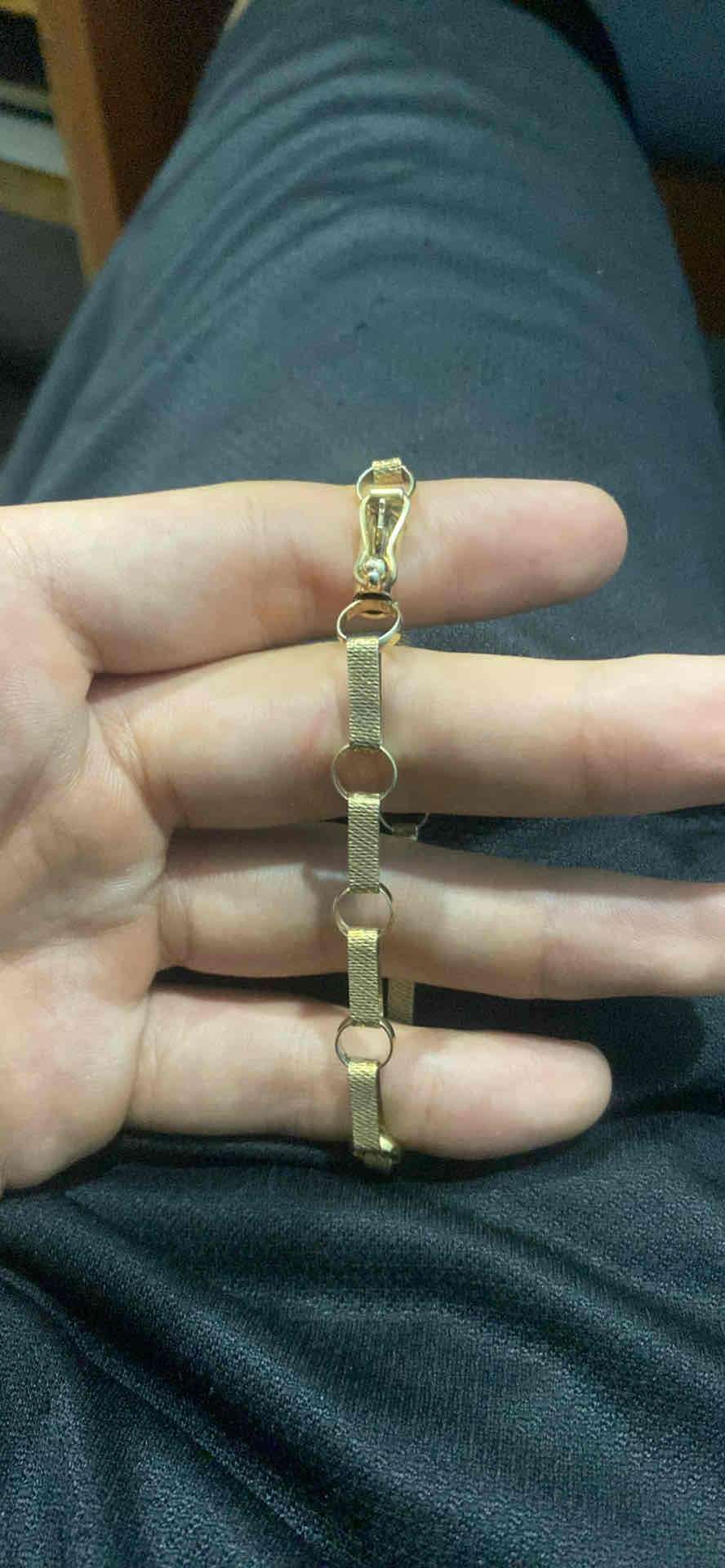 Pulsera facetada plata 950 con oro 18k