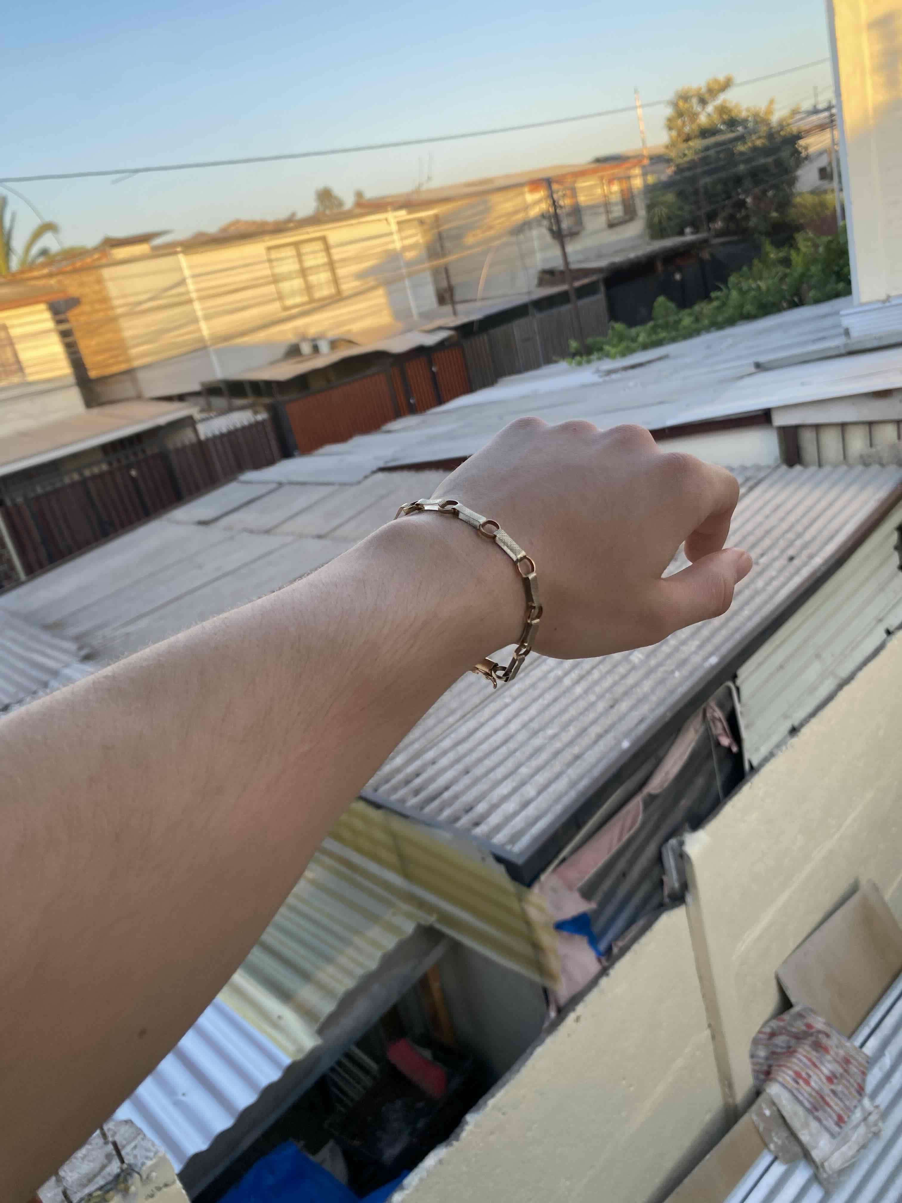 Pulsera facetada plata 950 con oro 18k - miniatura 2