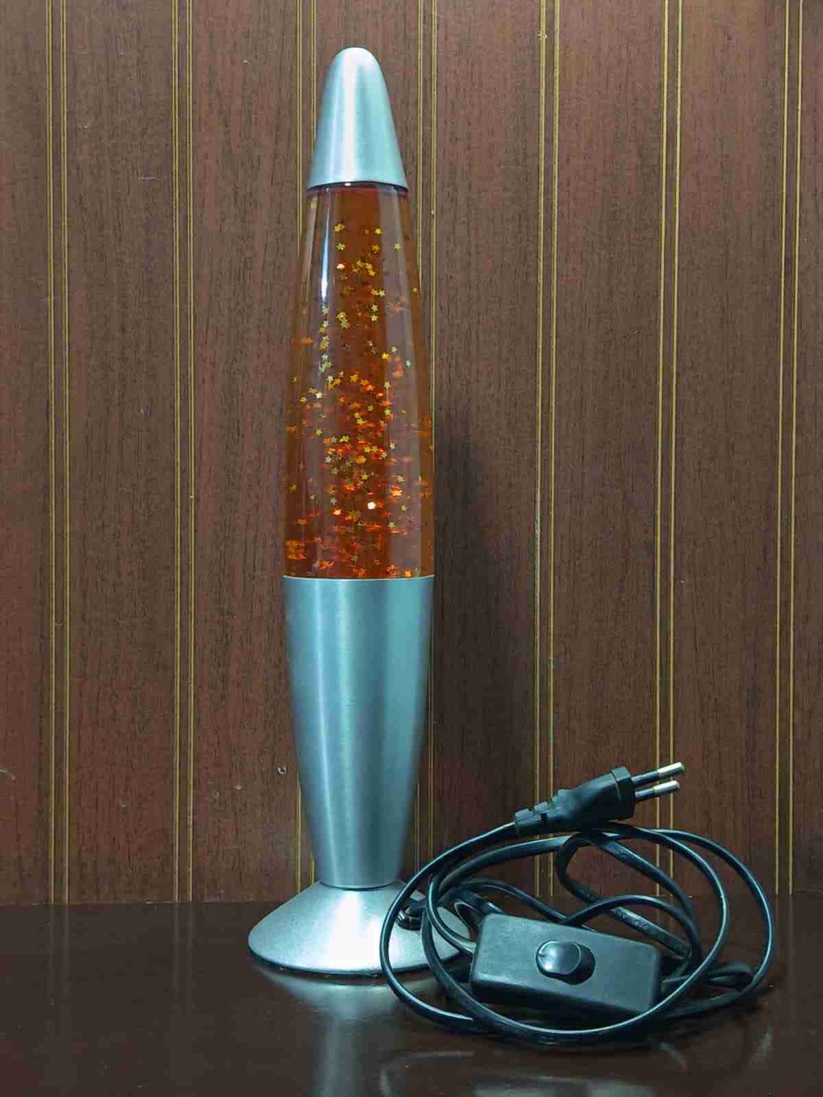 Lámpara de lava roja-naranja - miniatura 3