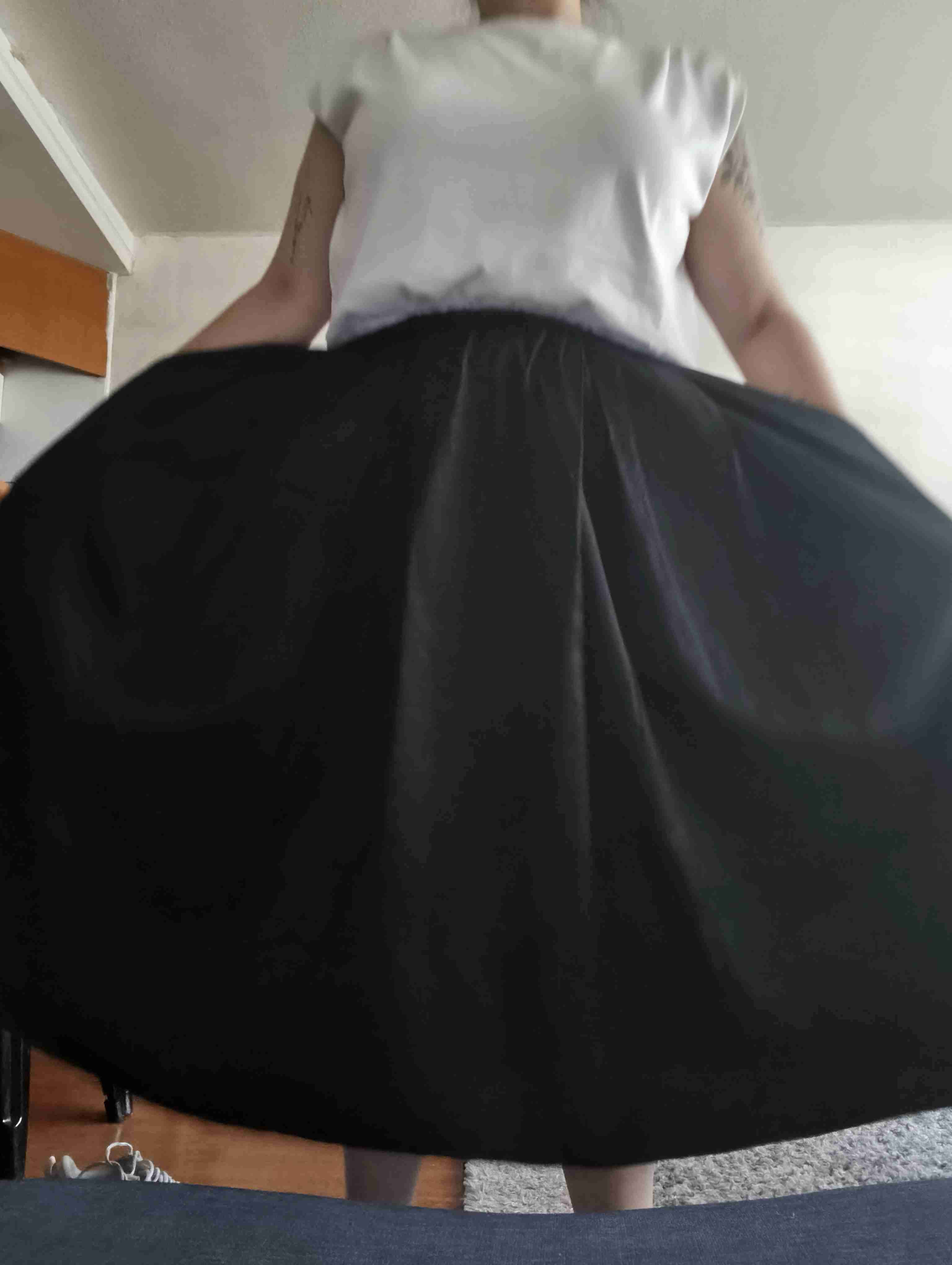 Falda negra, amplia con bolsillo H&M nueva - miniatura 6