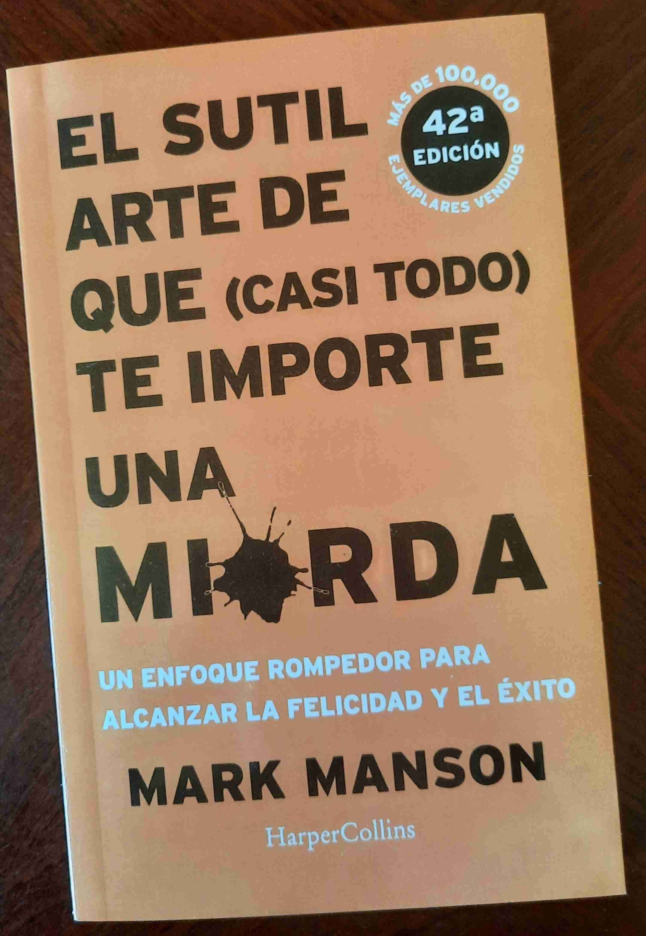 Libro El Sutil Arte de Mark Manson