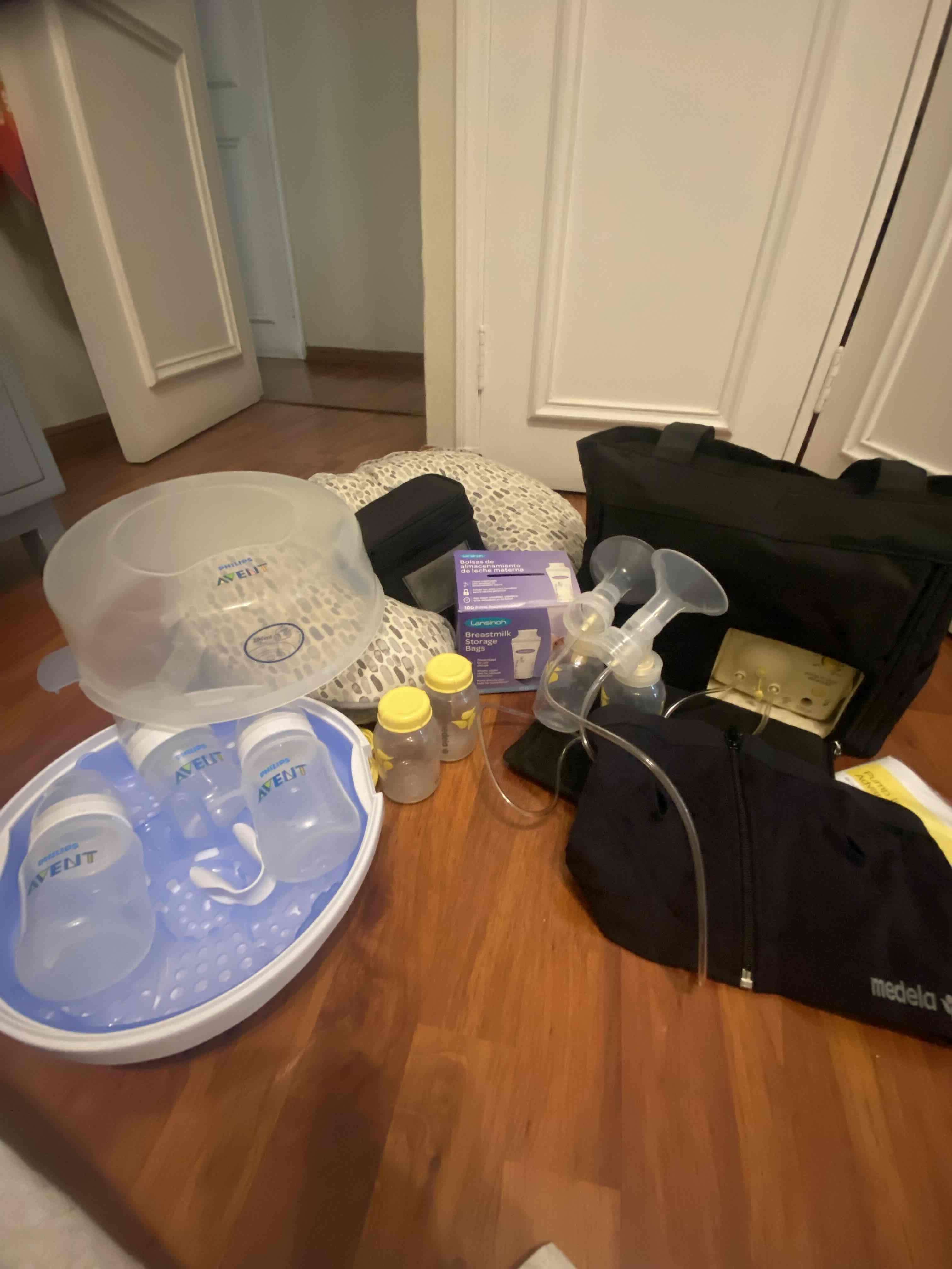 Set de lactancia completo Medela + Avent (excelent