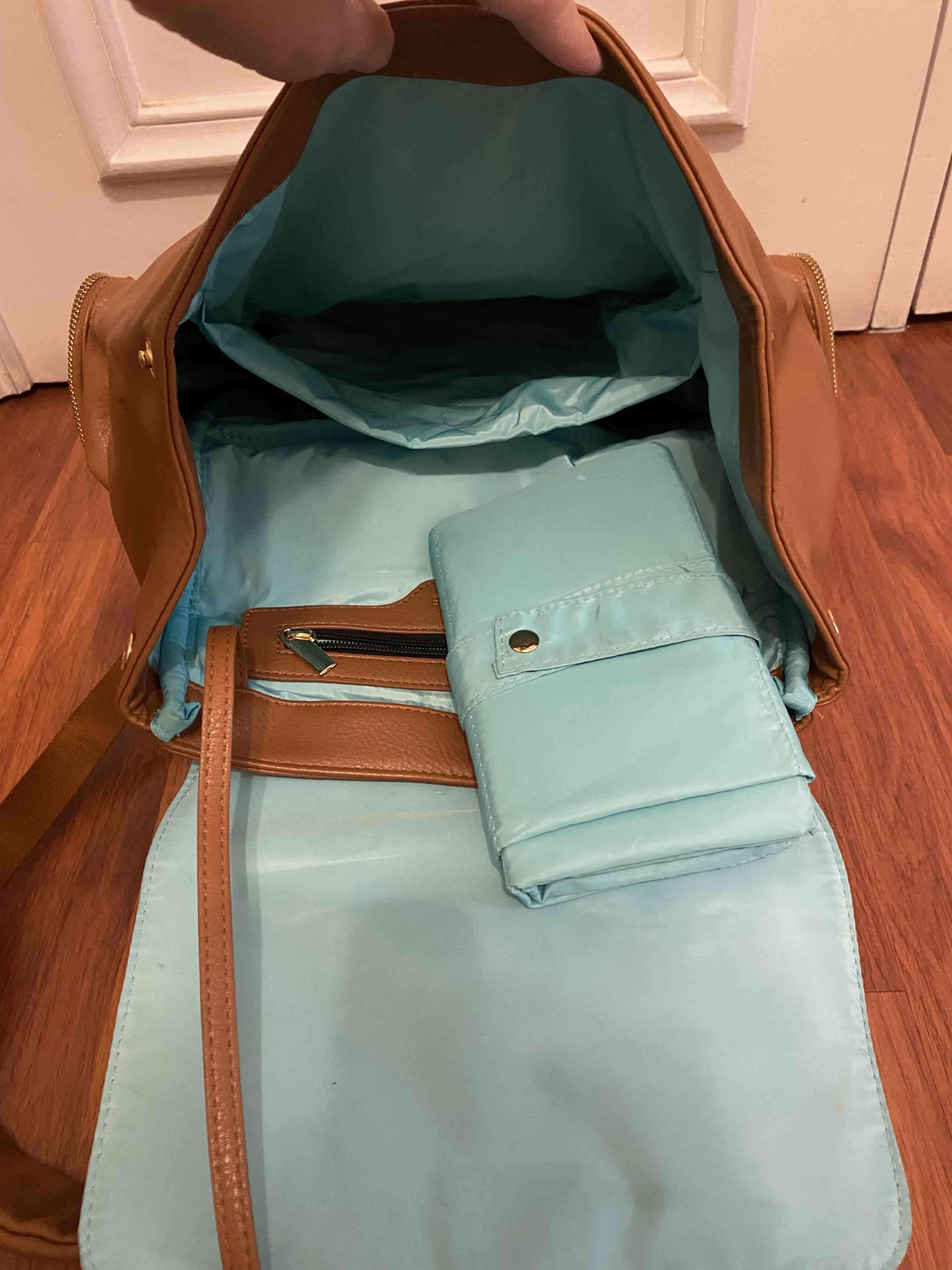Mochila para pañales Mominside – Cuero vegano (gra - miniatura 2
