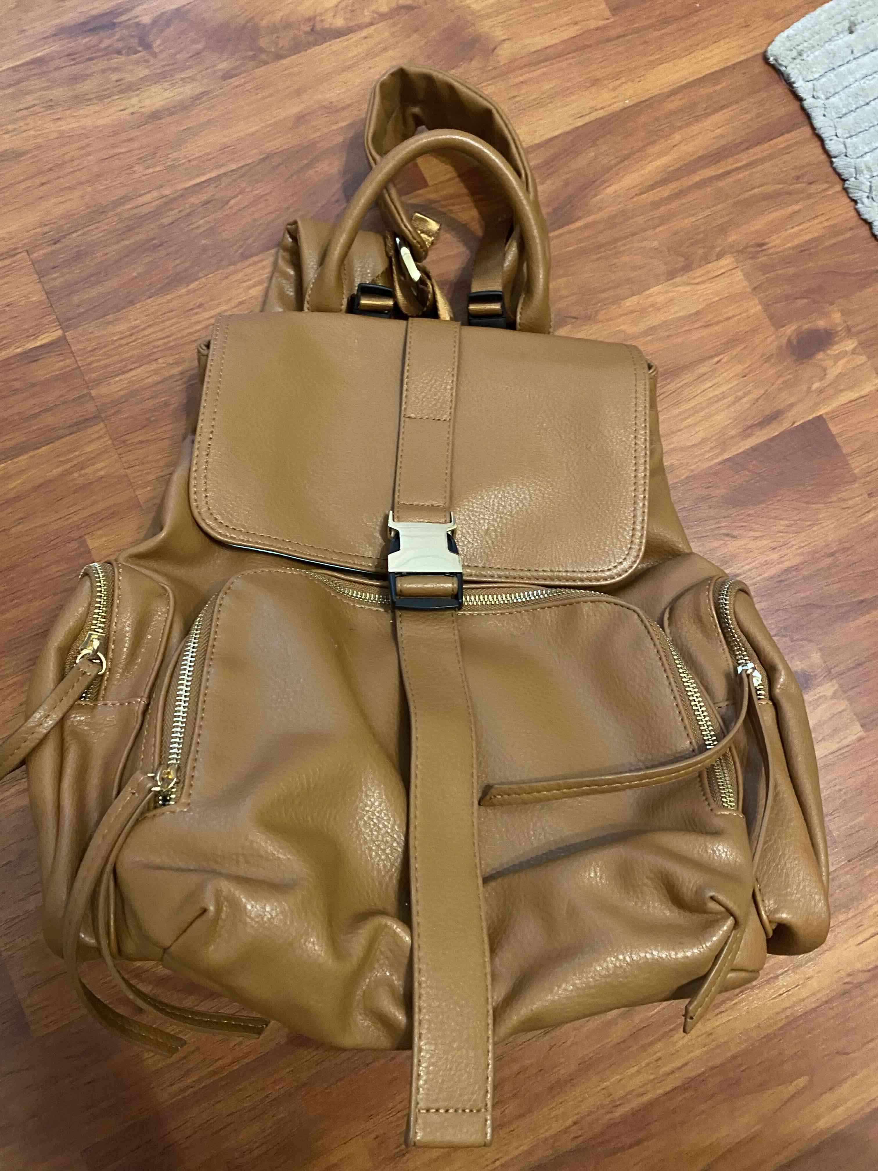 Mochila para pañales Mominside – Cuero vegano (gra - miniatura 5