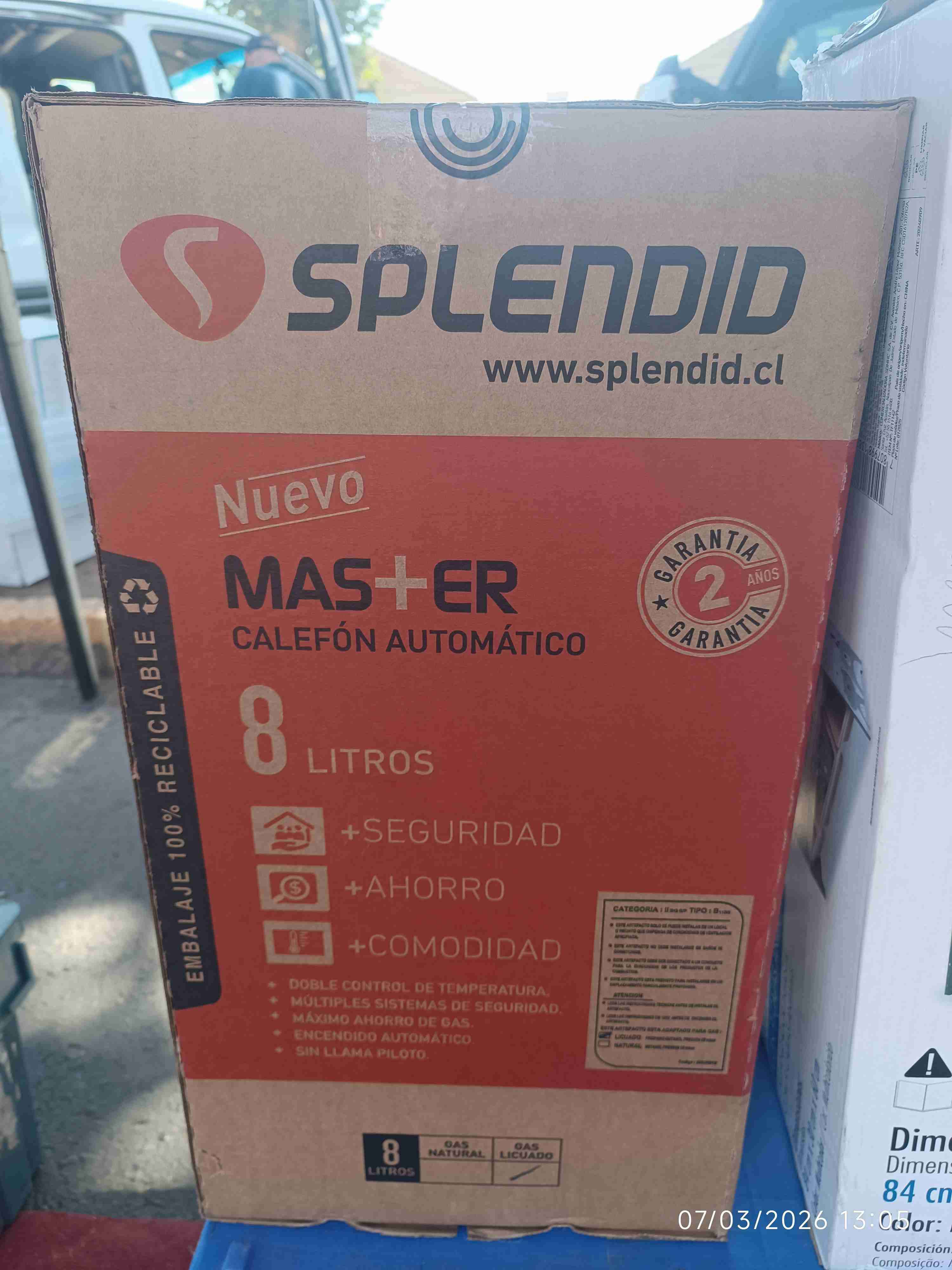 Calefont splendid gas licuado ionizado 8 litros - miniatura 2