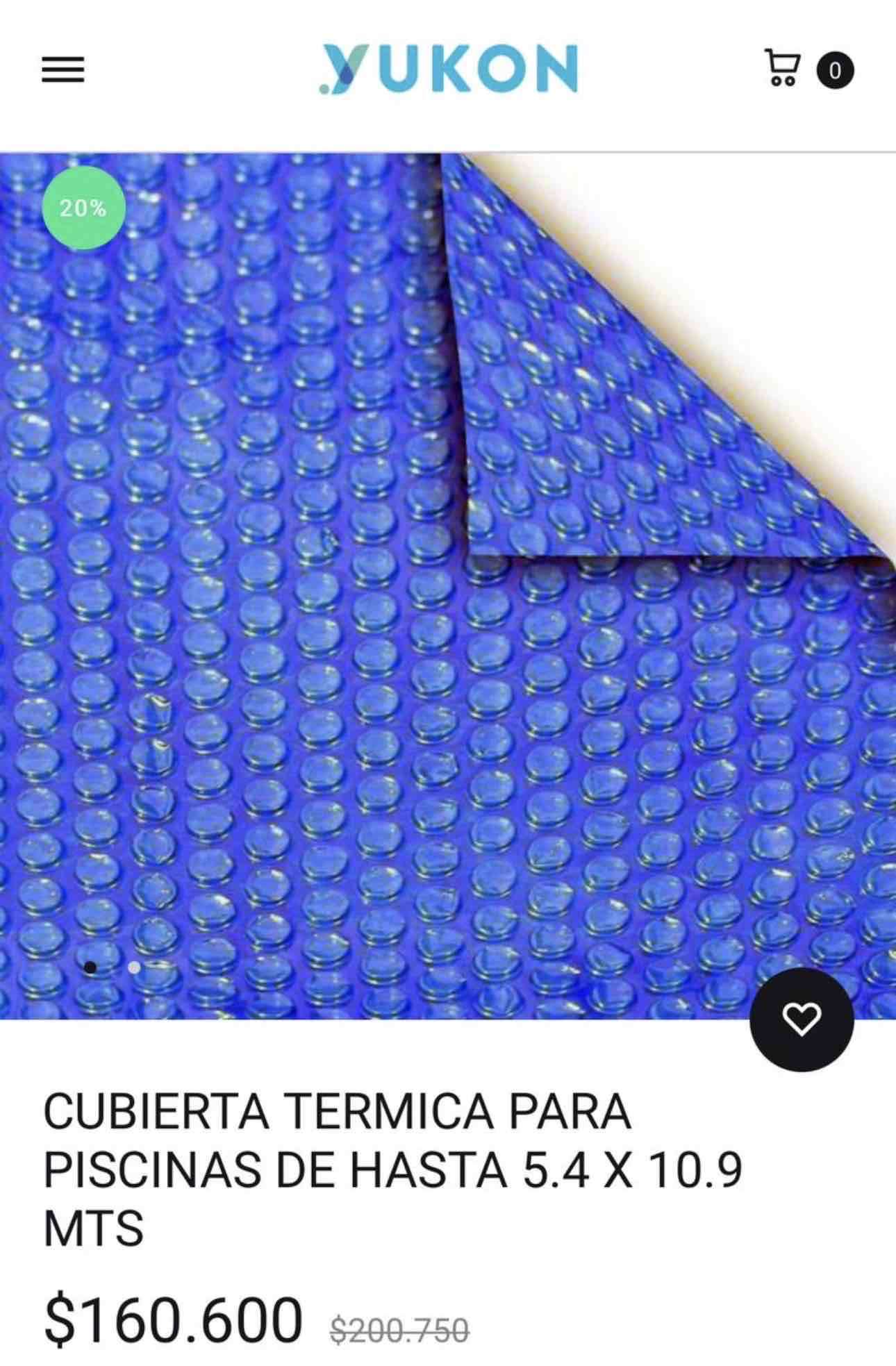 Cubierta térmica para piscina