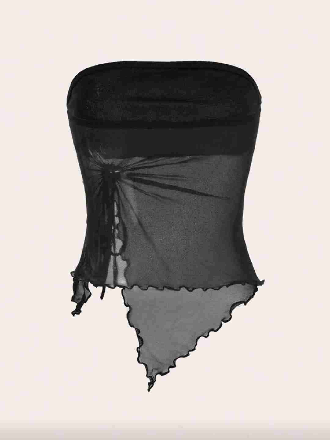 Top negro transparente - miniatura 2