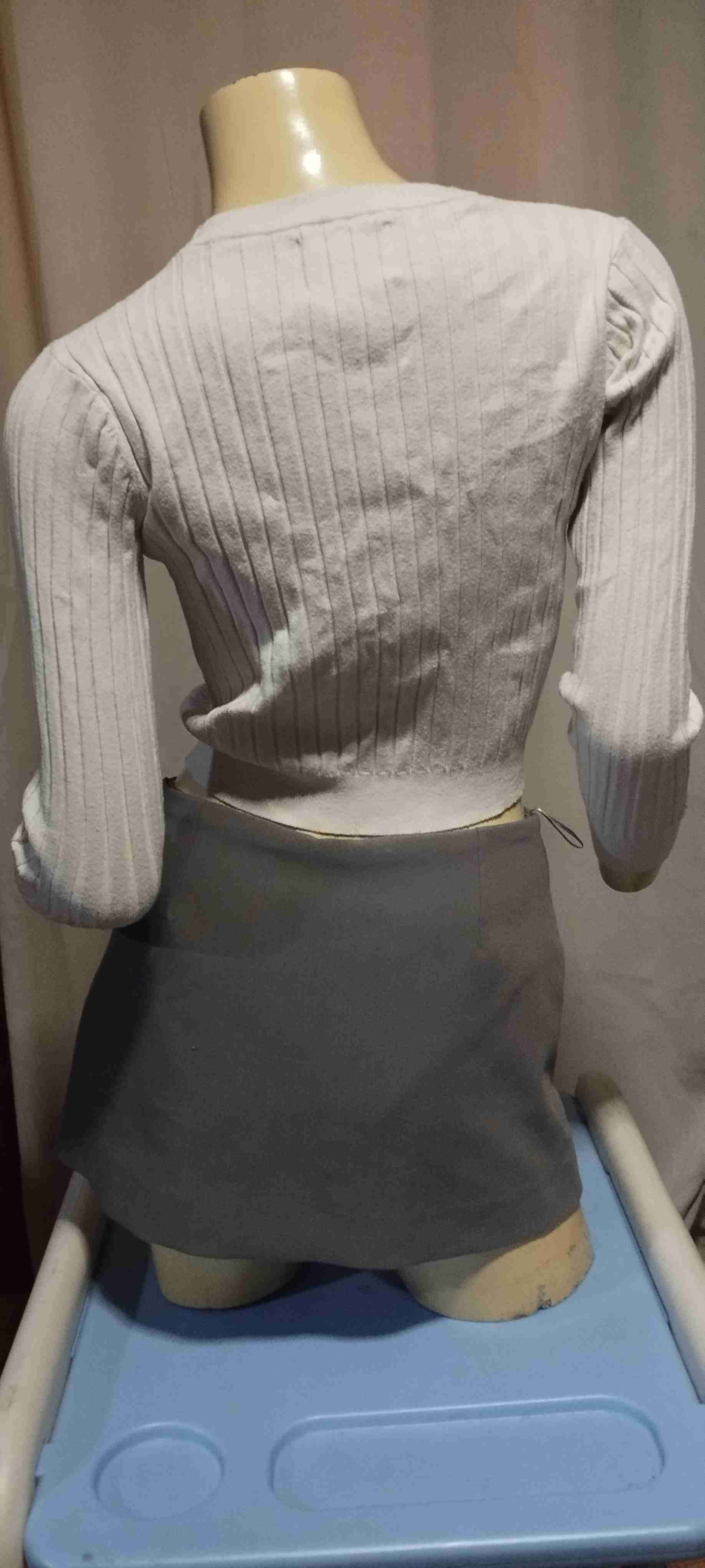 Polerón tejido blanco mujer - miniatura 2