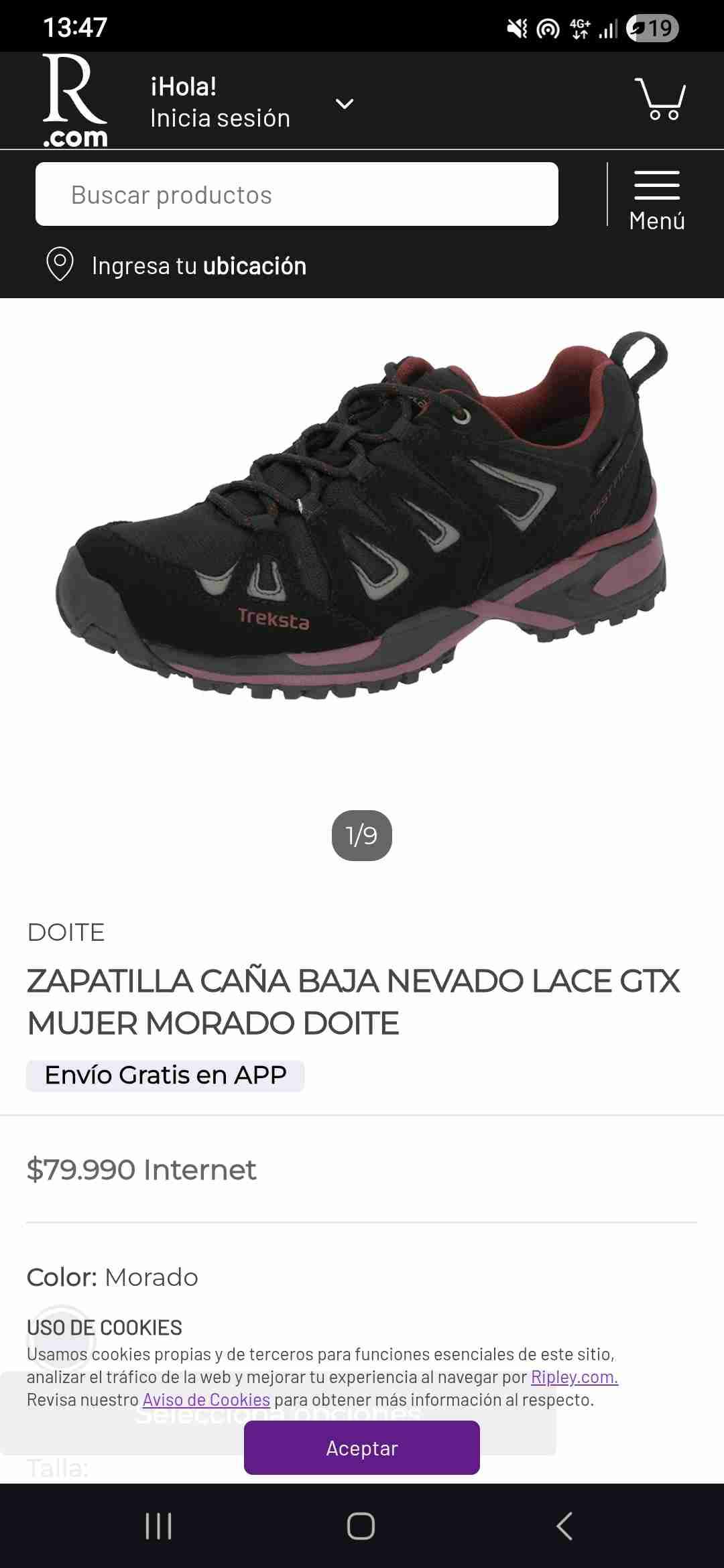 Zapatillas Treksta de trekking negras - miniatura 2