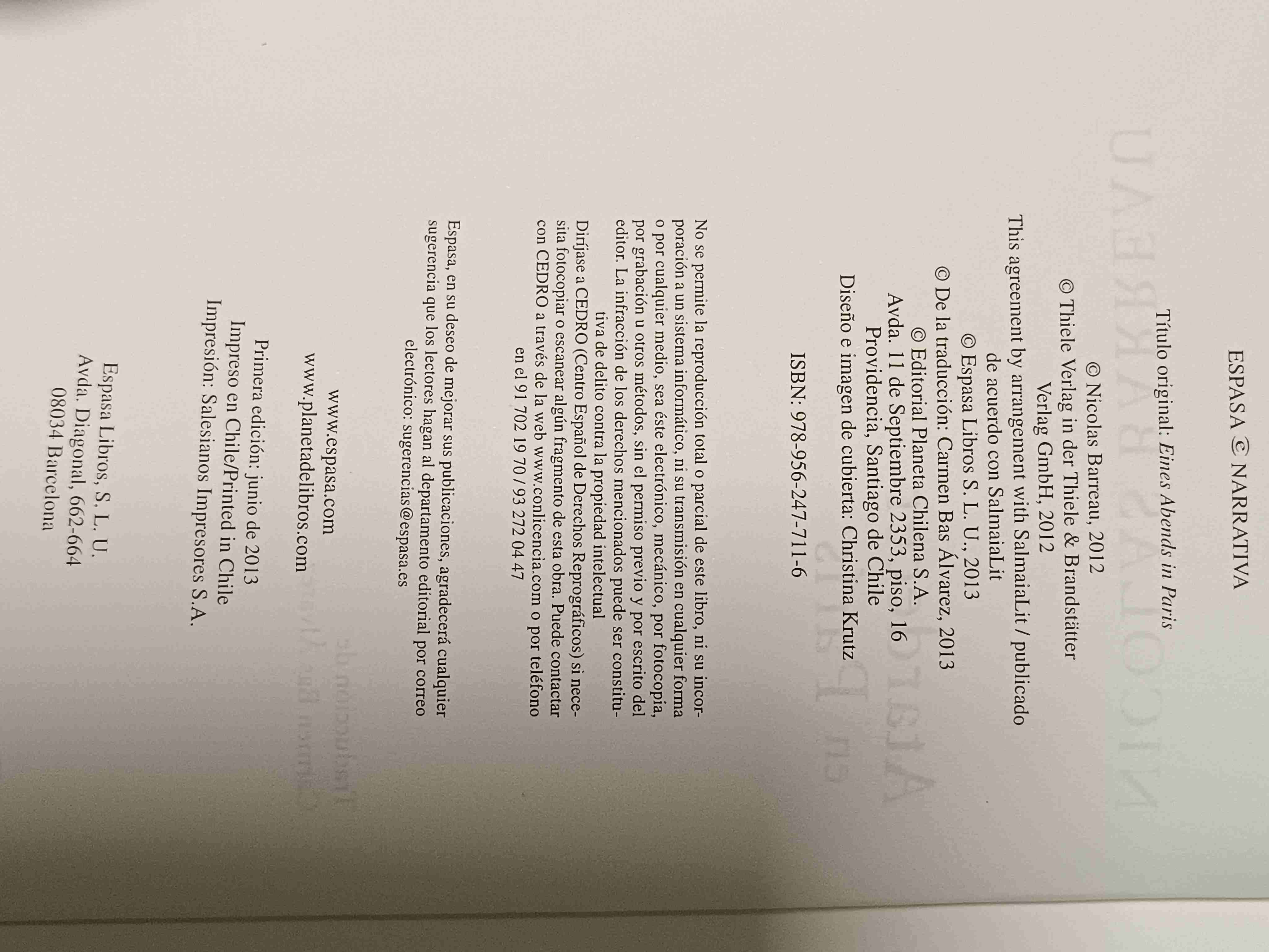 Libro Atardecer en París - miniatura 3