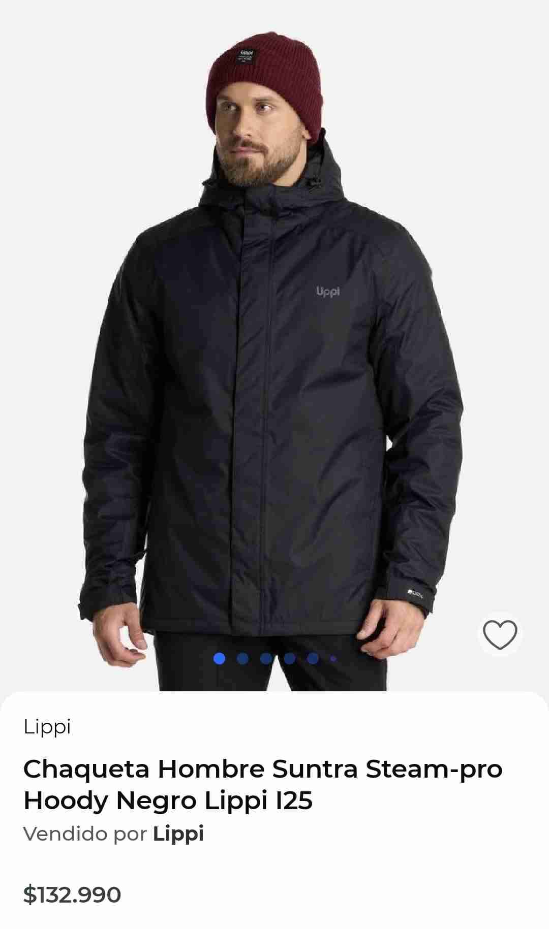 Chaqueta impermeable negra lippi - miniatura 4