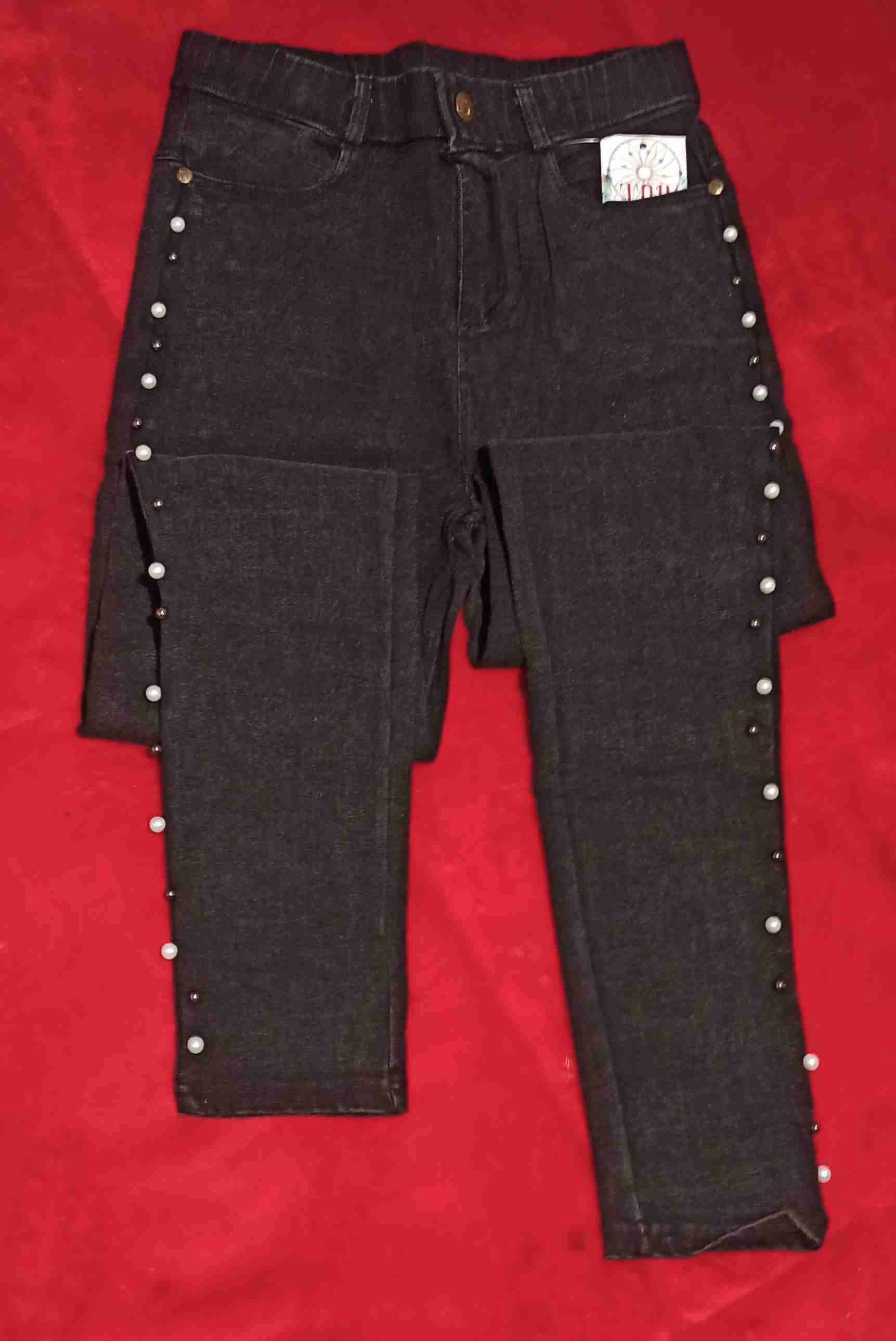 Jeans mujer con perlas - miniatura 2