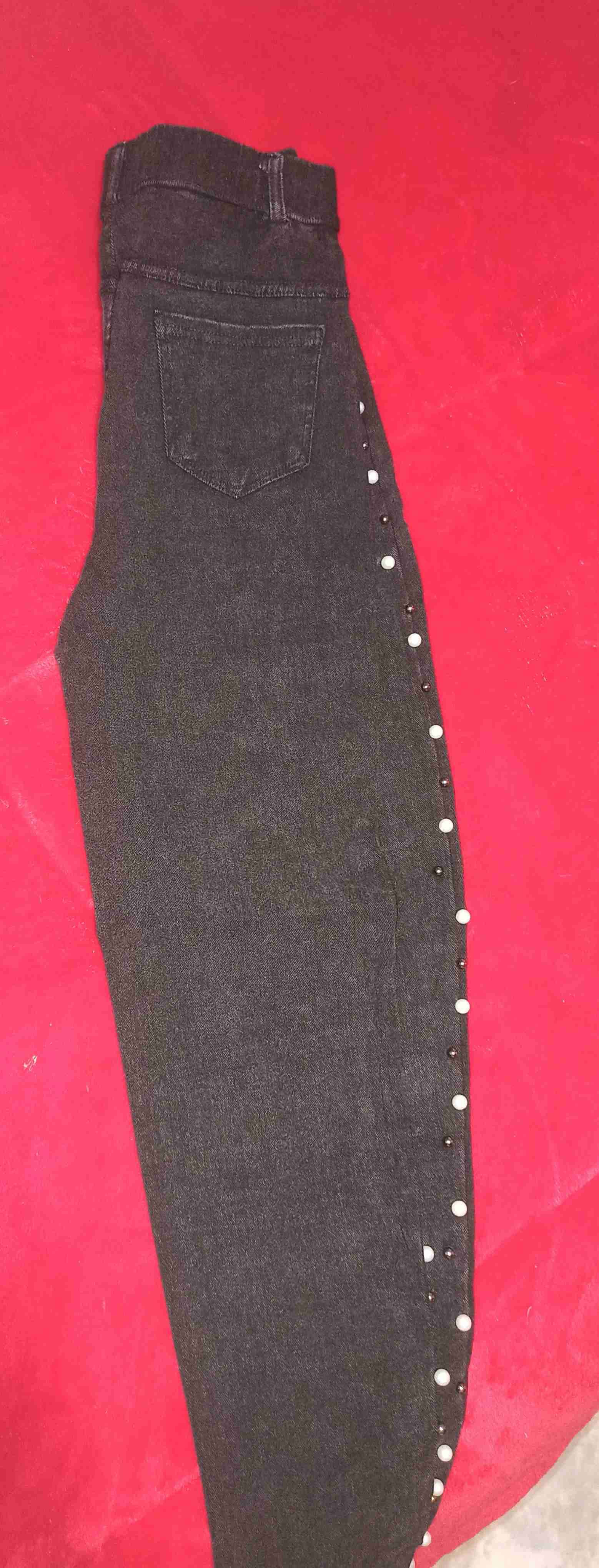 Jeans mujer con perlas - miniatura 3