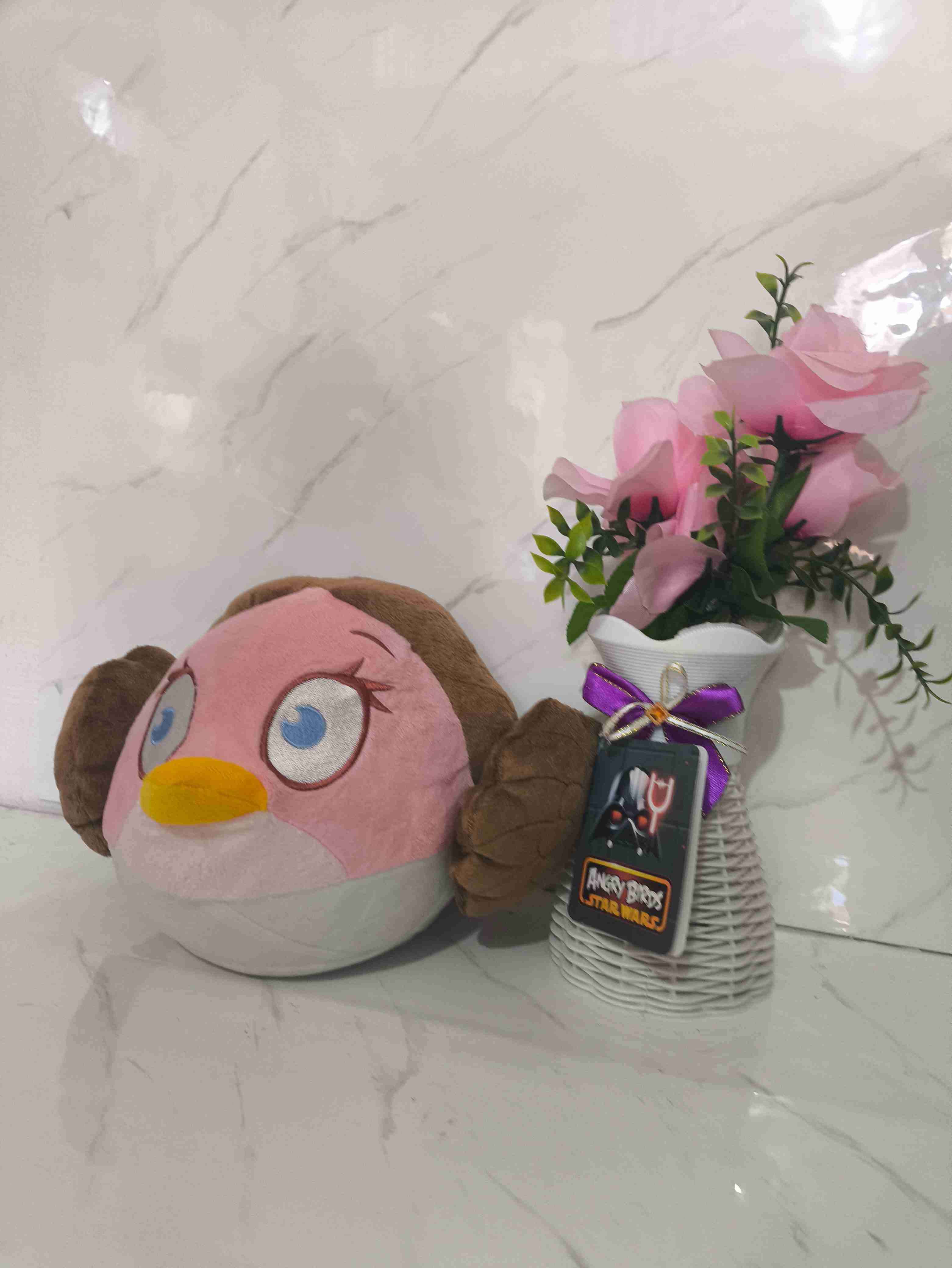 Peluche Angry Birds rosa - miniatura 2