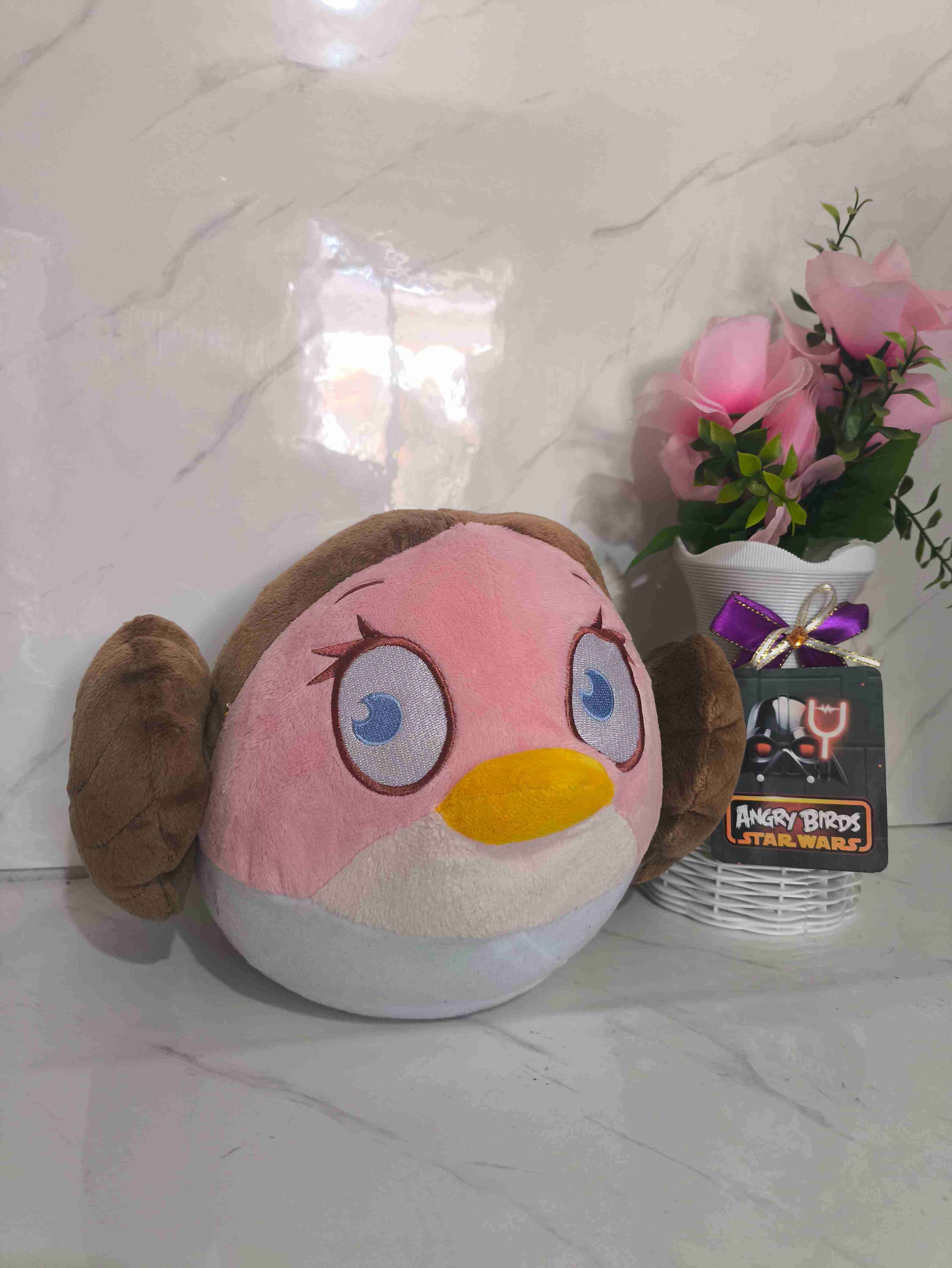 Peluche Angry Birds rosa - miniatura 3