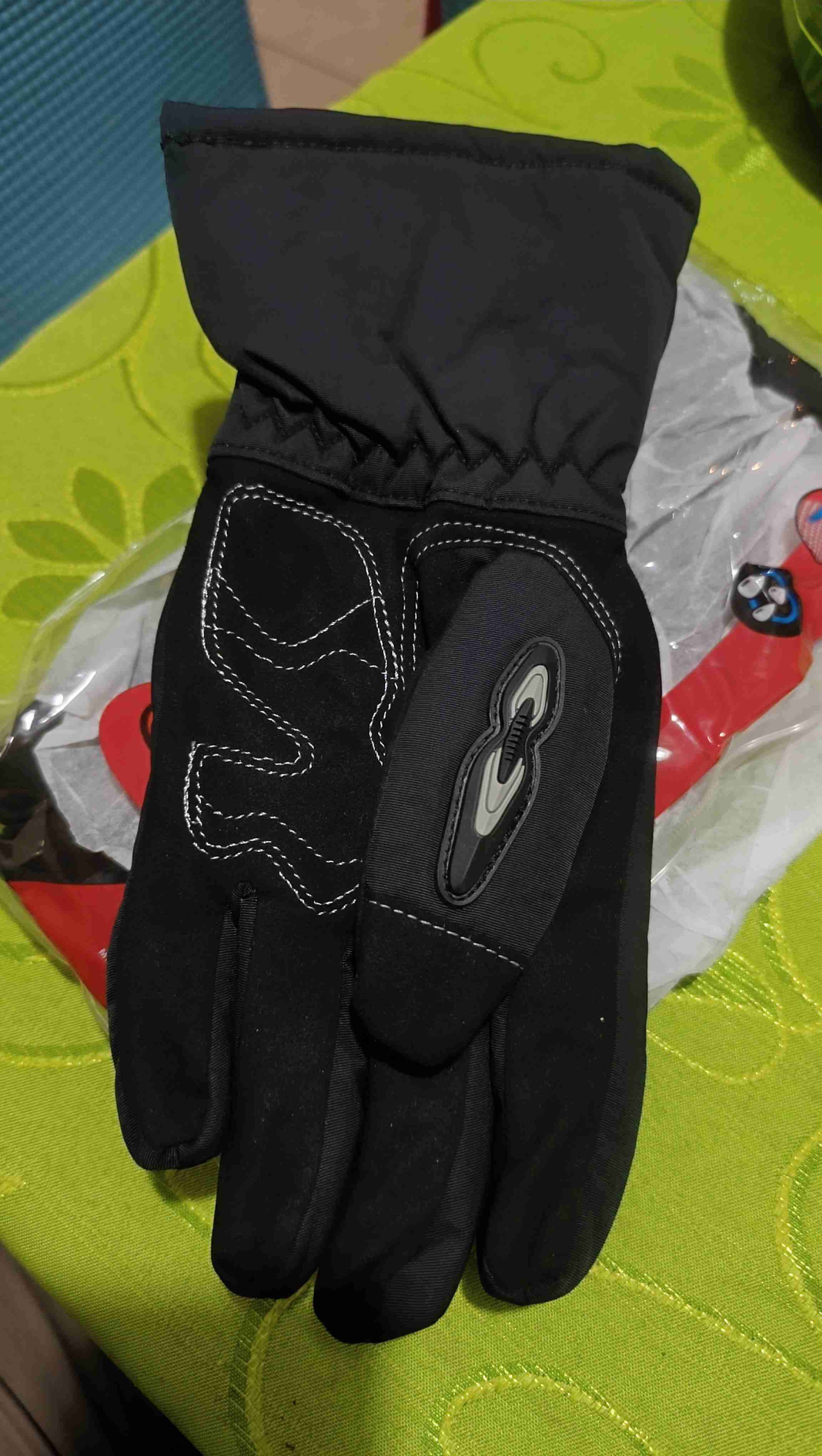 Guantes negros de moto Axe - miniatura 2