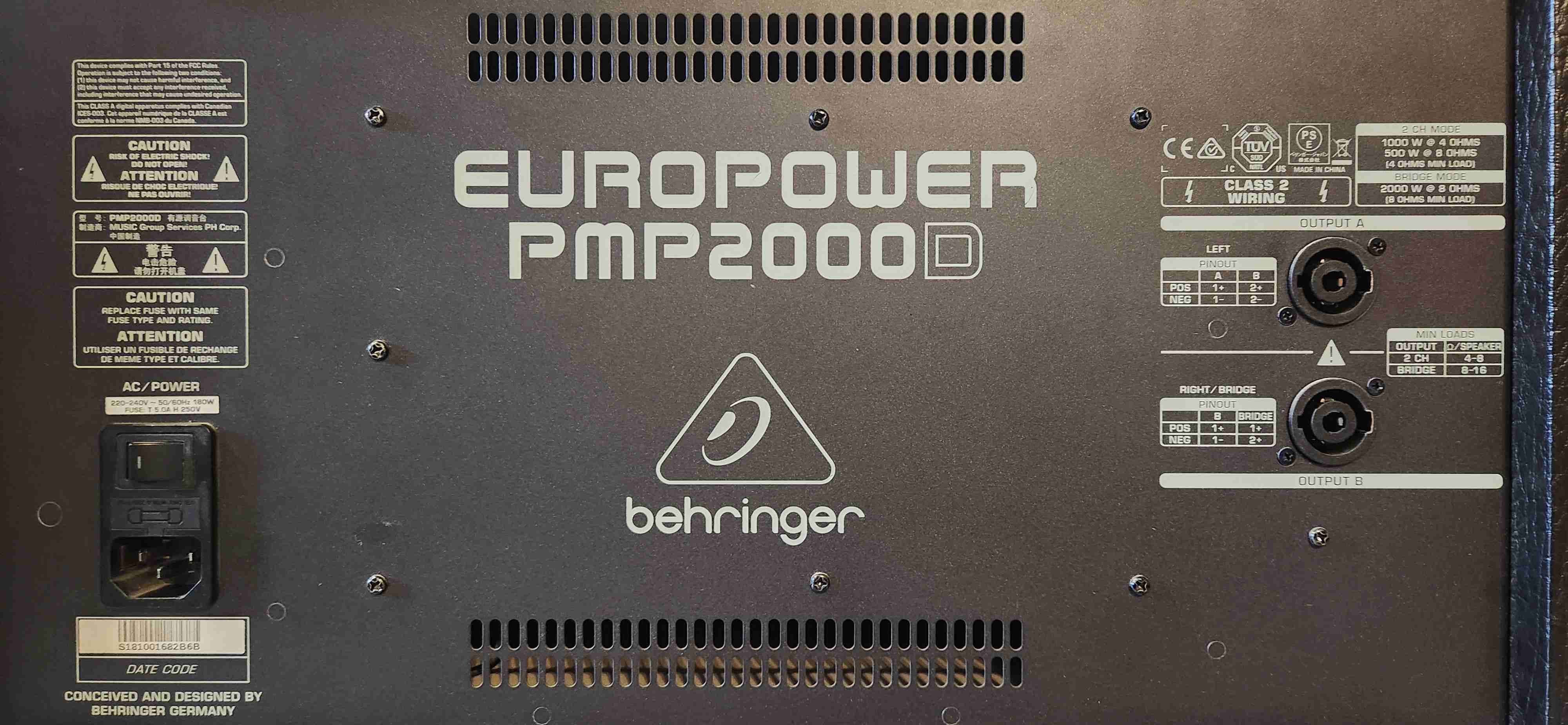 Power Mixer Behringer Europower PMP2000 - miniatura 2
