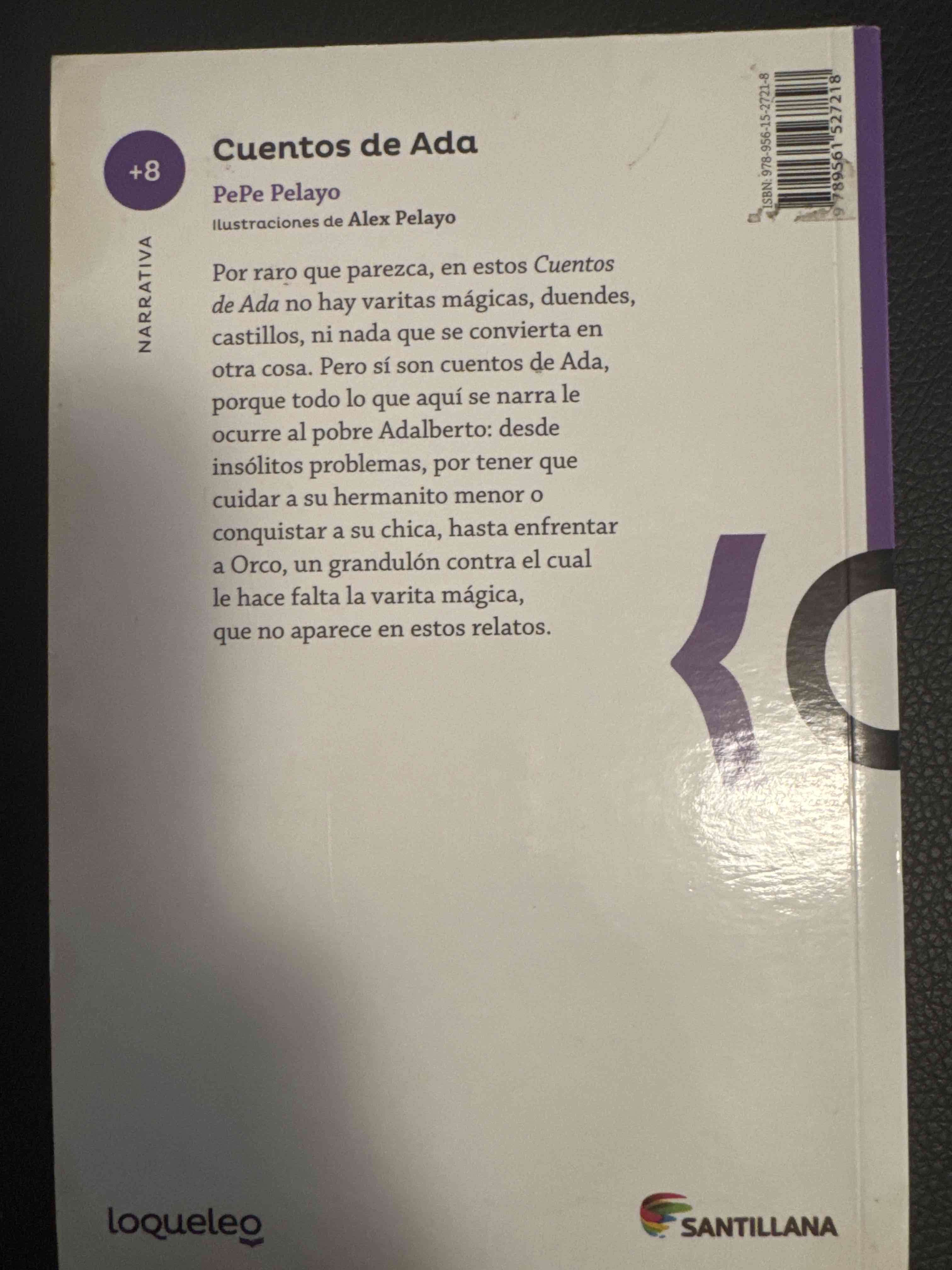 Libro 'Cuentos de Ada' Pepe Pelayo - miniatura 2