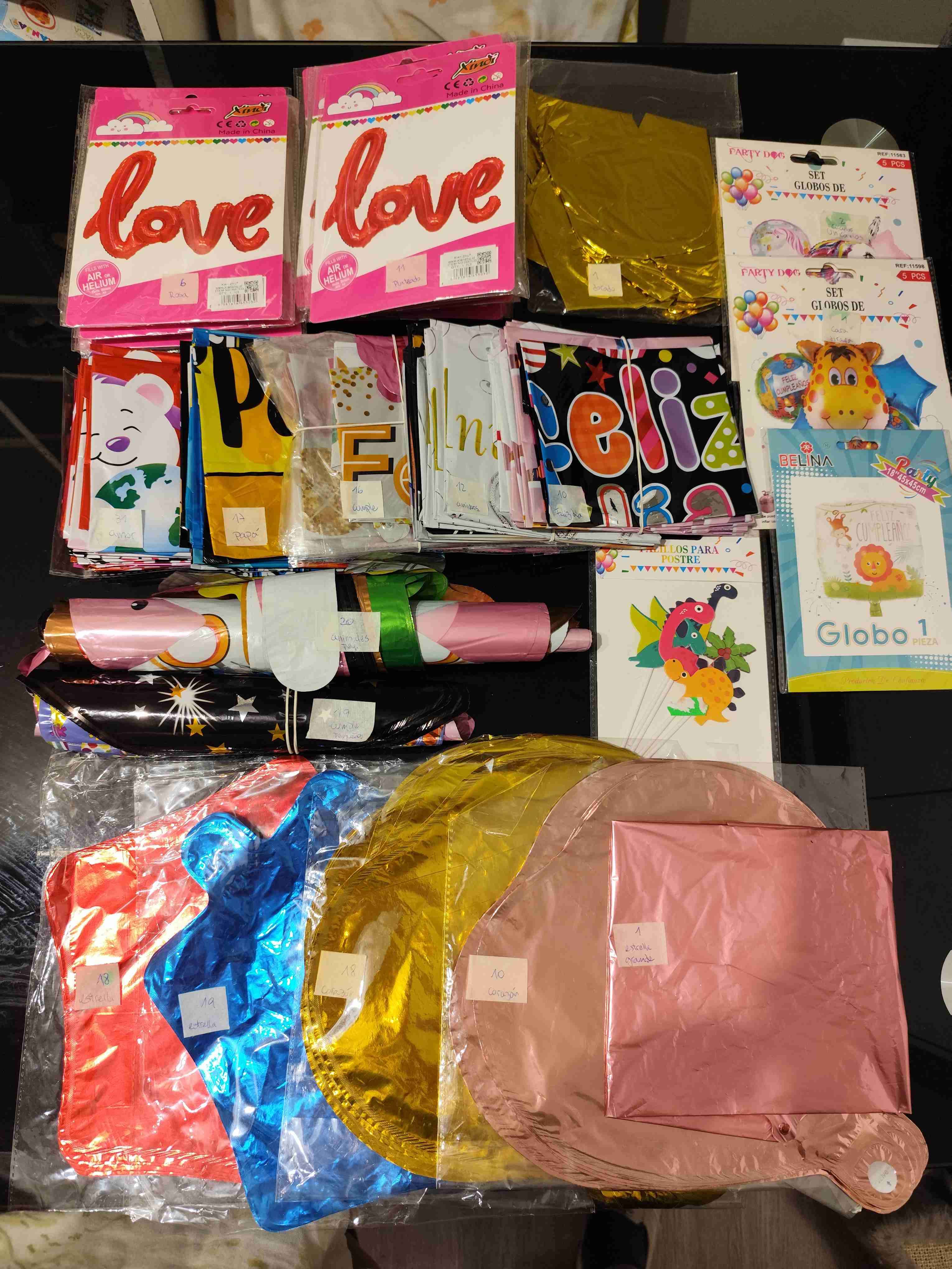 Set de globos para desayunos