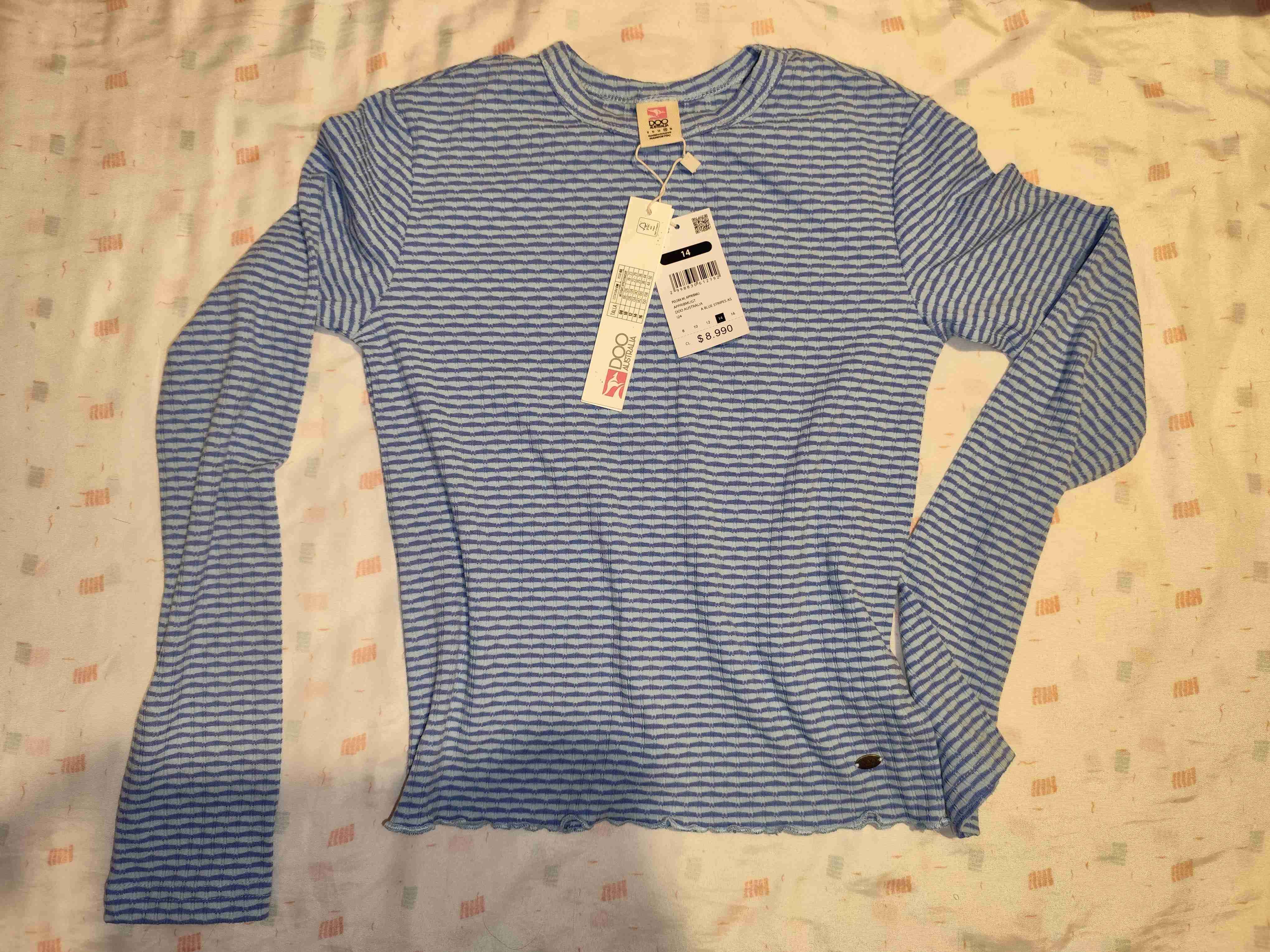 Polera rayada niña nueva