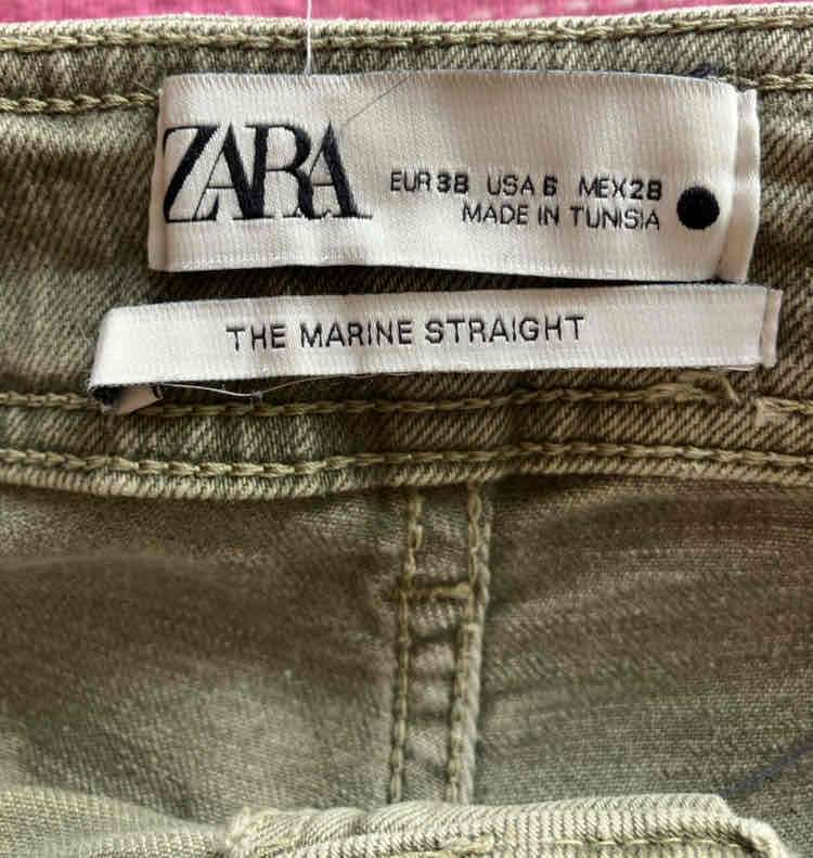 Pantalón verde oliva corte recto - miniatura 3