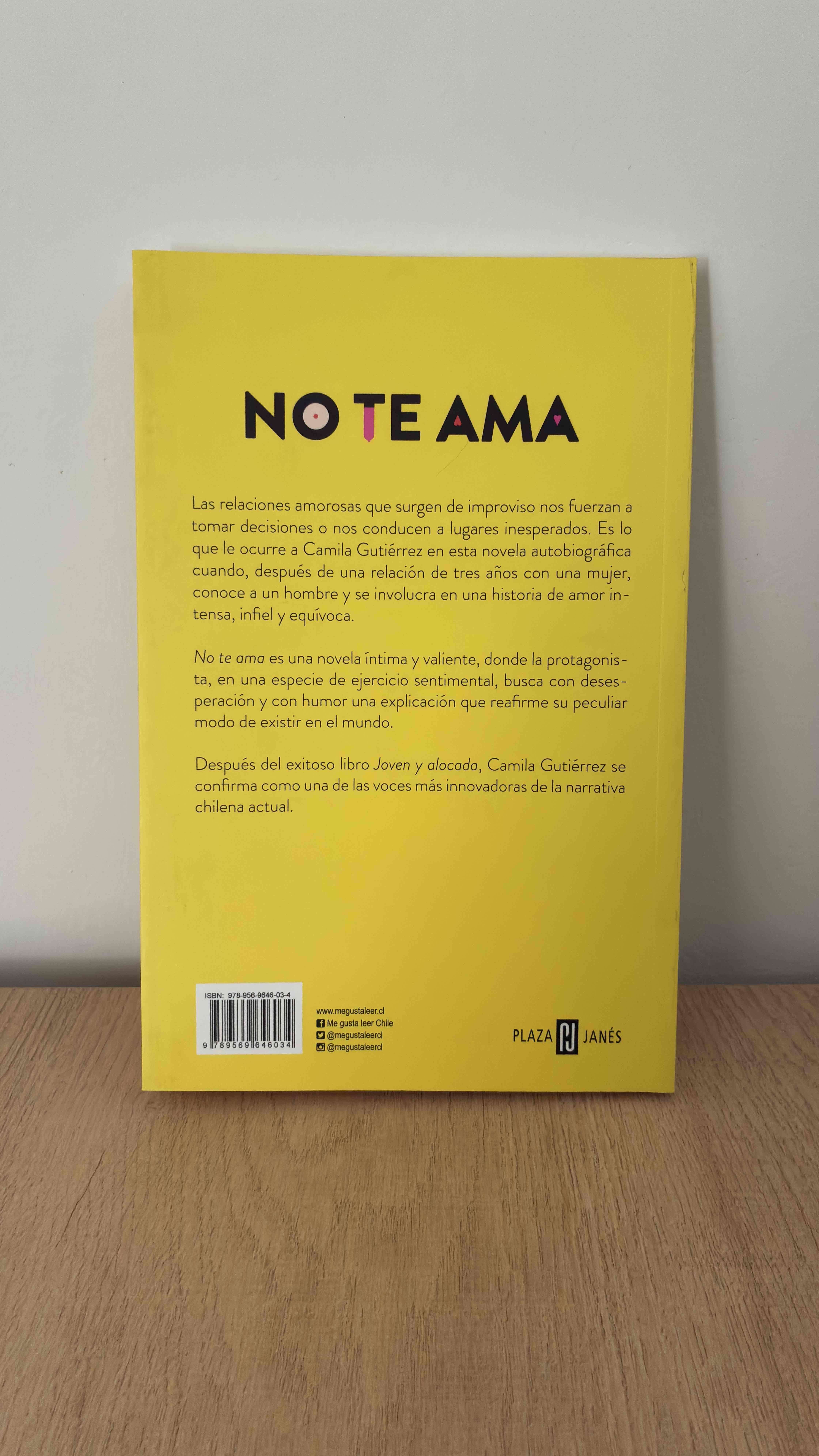 Libro 'No Te Ama' de Camila Gutiérrez - miniatura 2