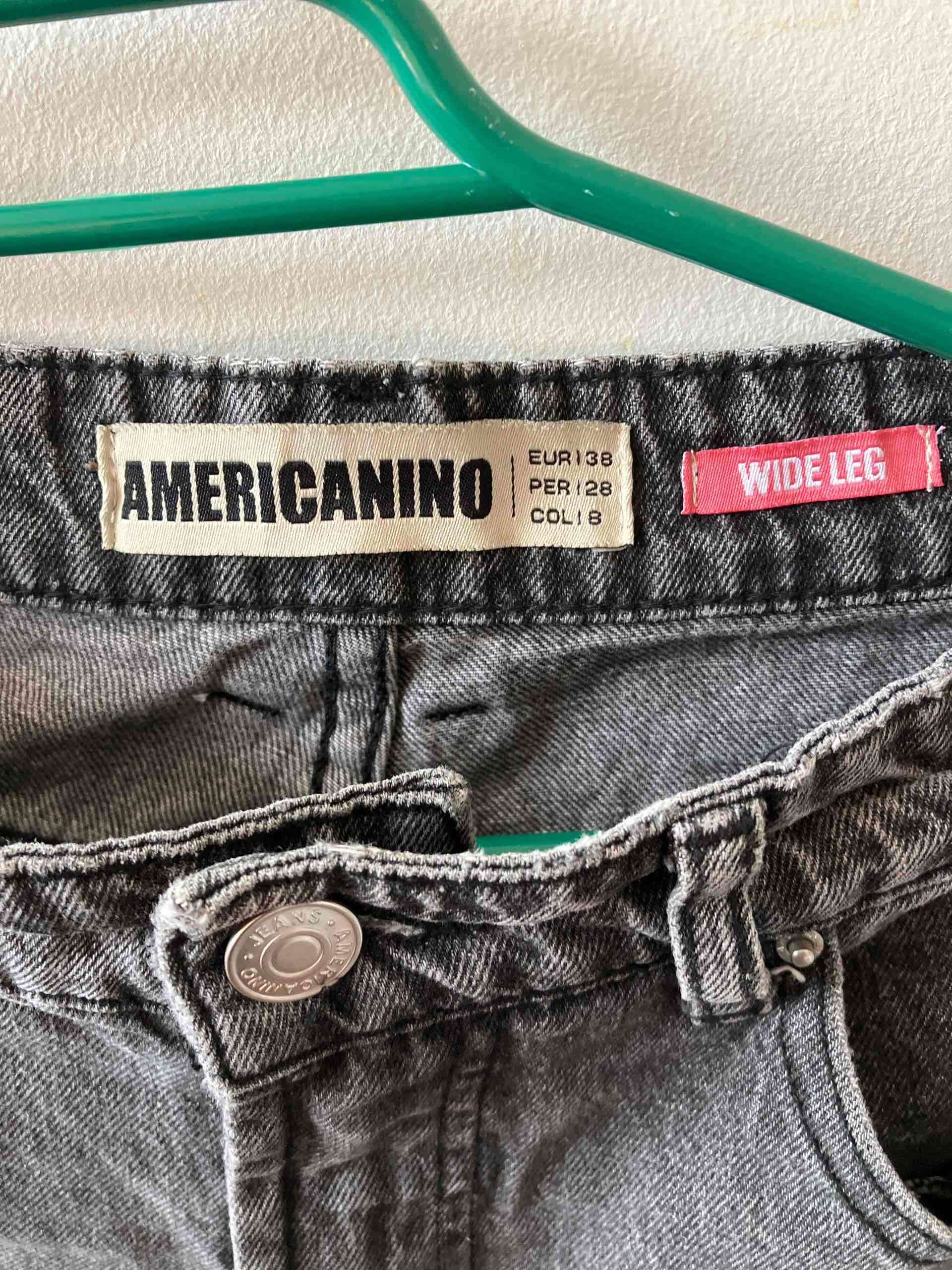 Jeans grises de corte recto - miniatura 2