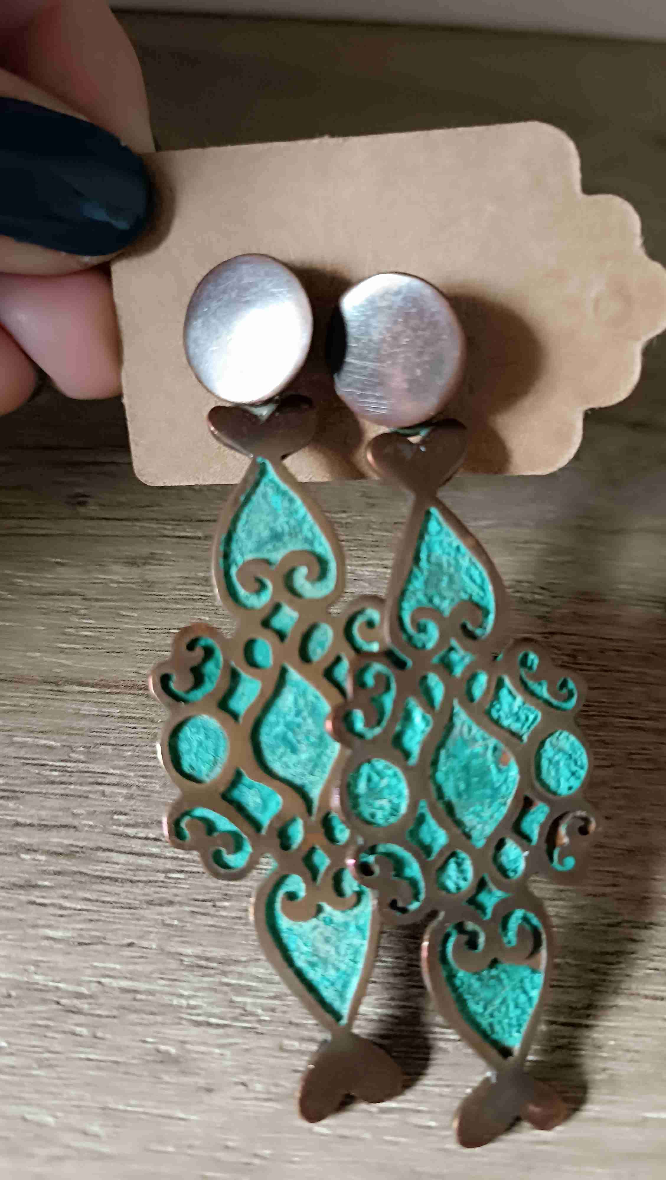 Aros colgantes de cobre - miniatura 2