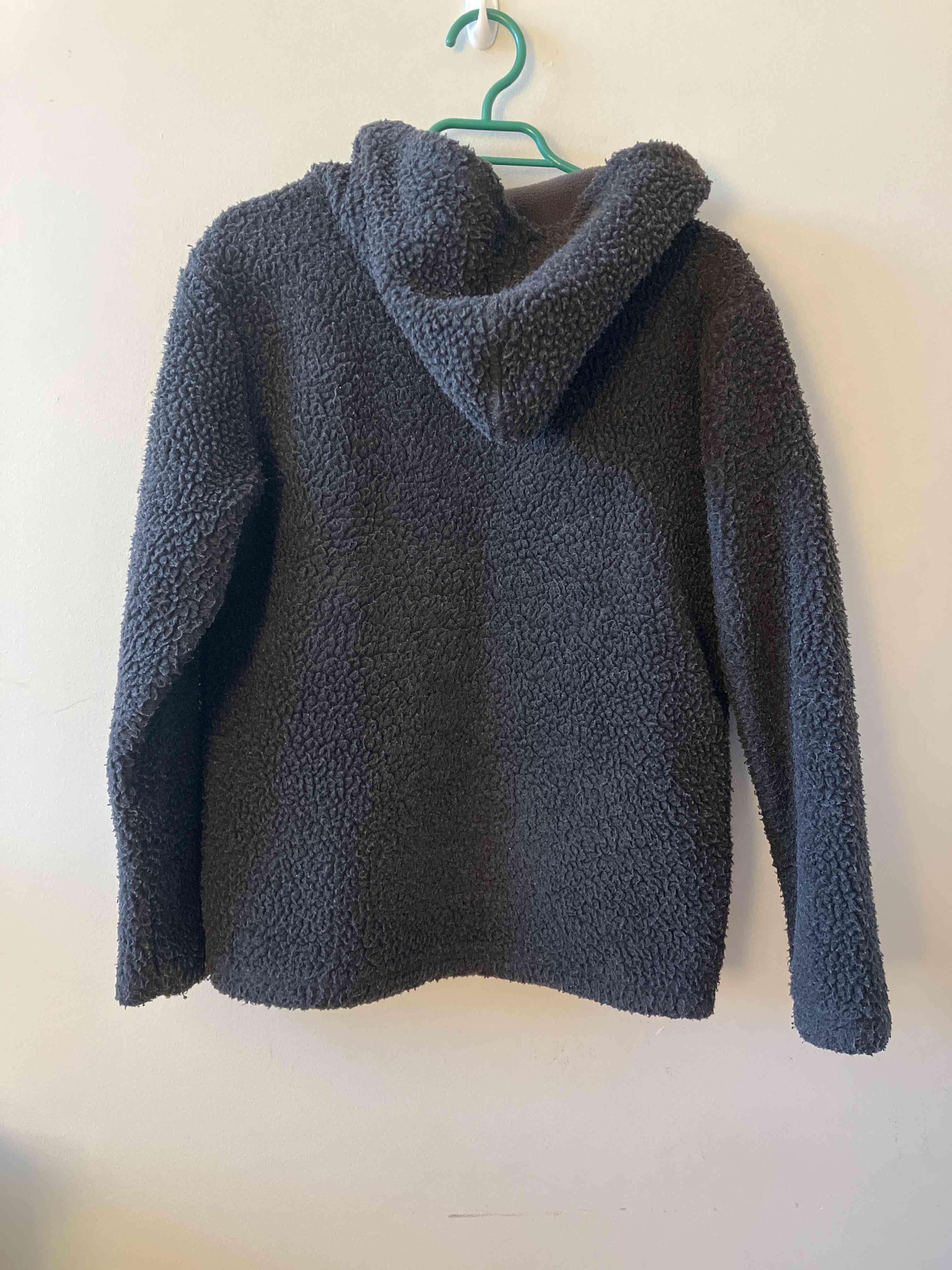 Chaqueta chiporro negra con cierre - miniatura 3