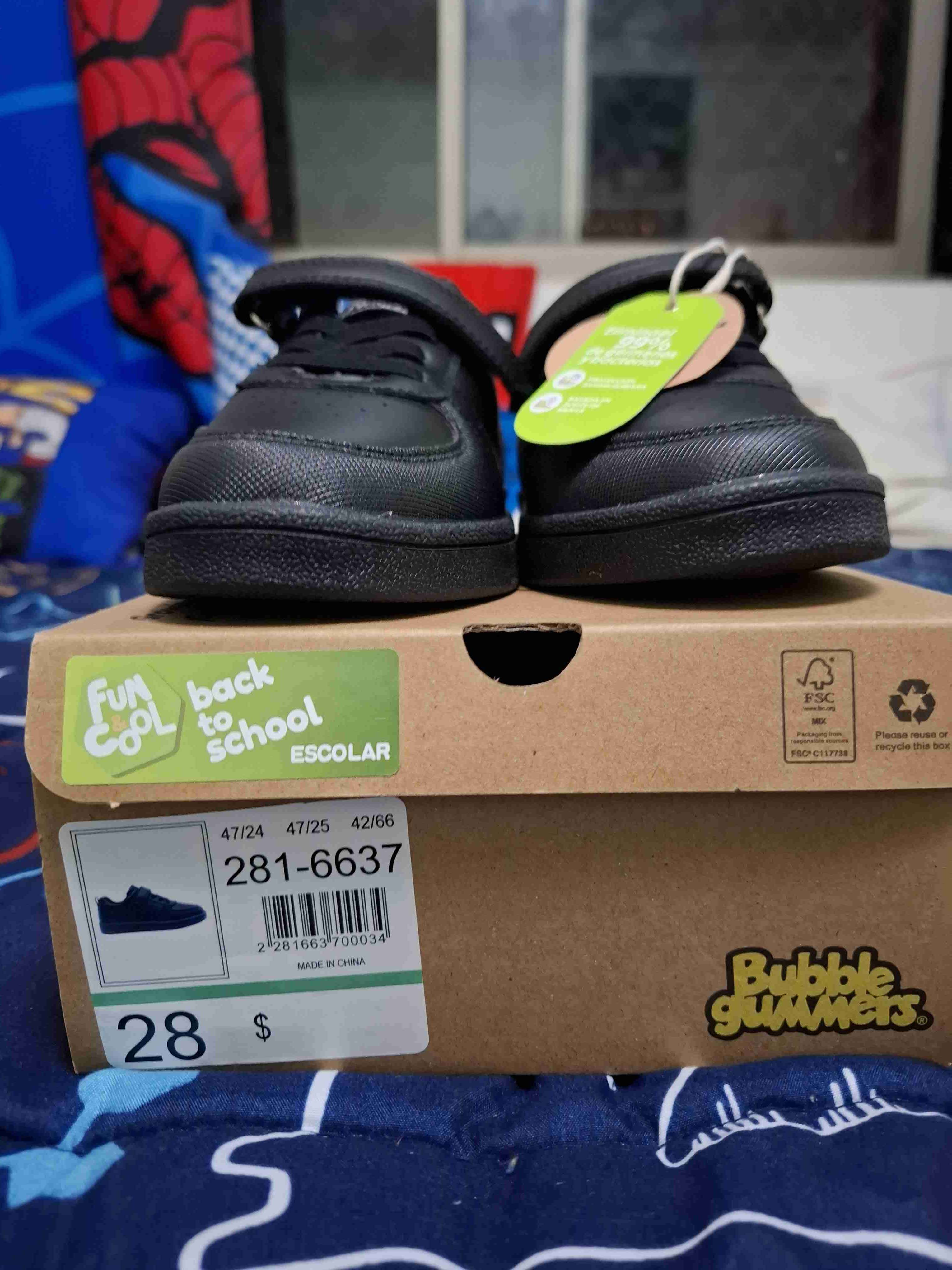 Zapatillas escolares negras talla 28 - miniatura 3