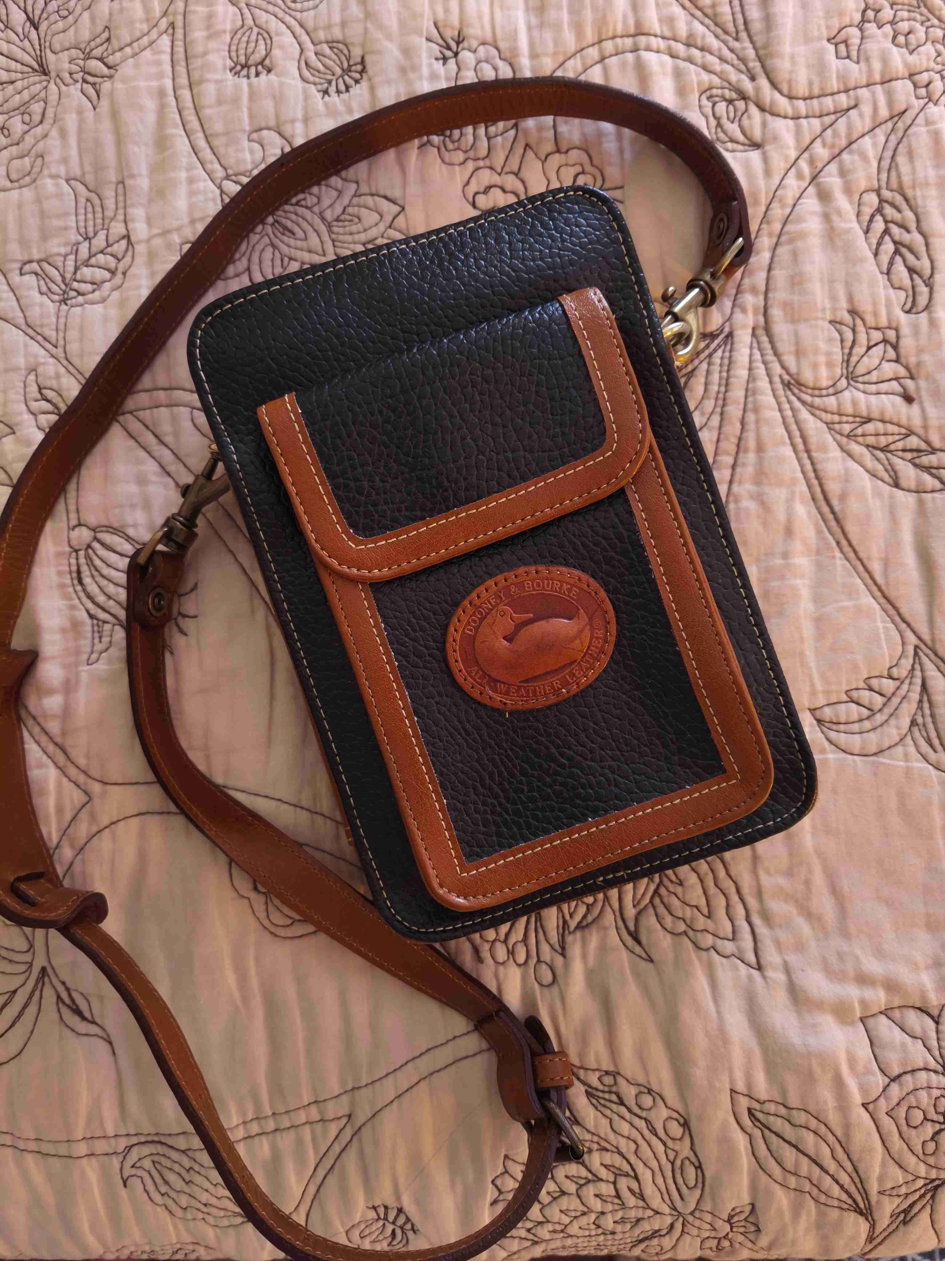 Bolso de cuero negro y café - miniatura 4