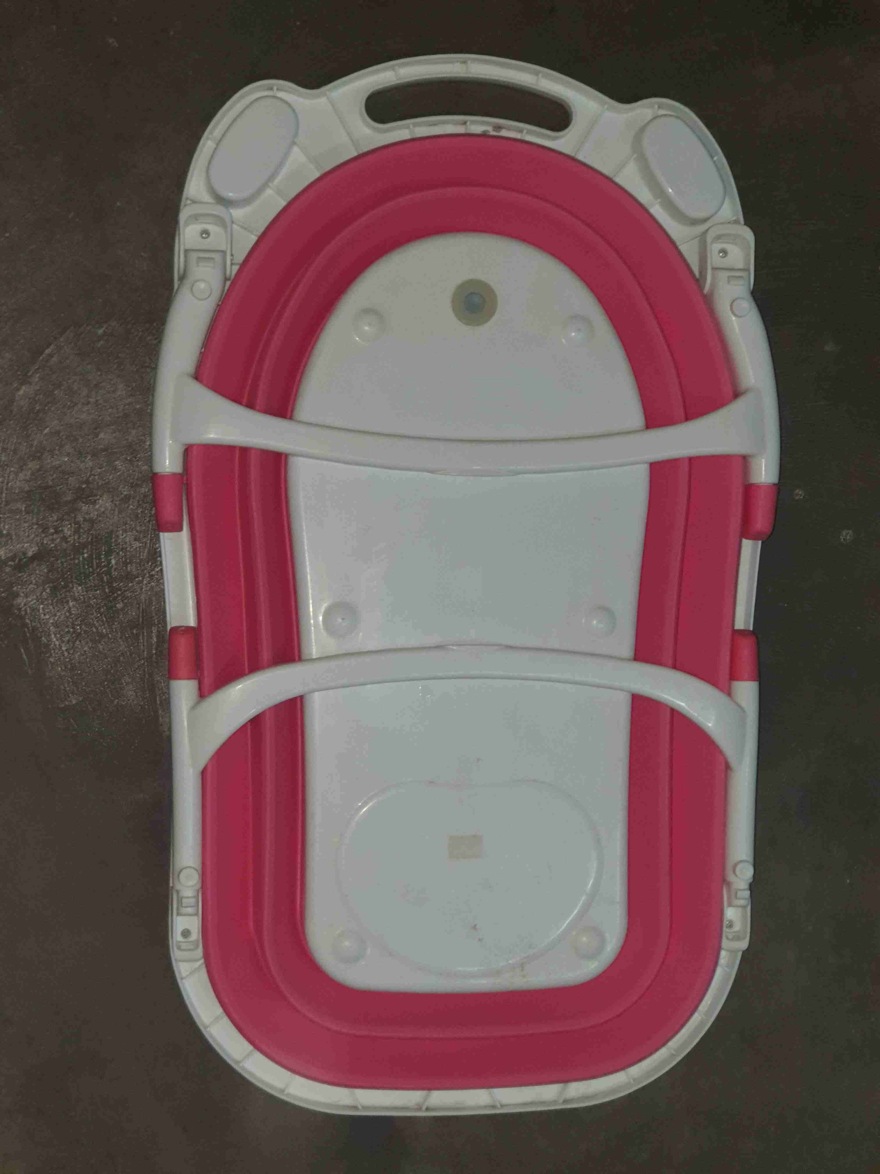 Bañera plegable para bebé rosada - miniatura 3