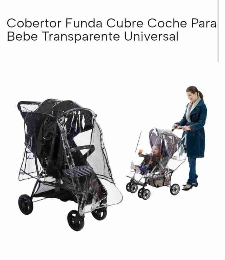 Funda cubre coche bebé transparente