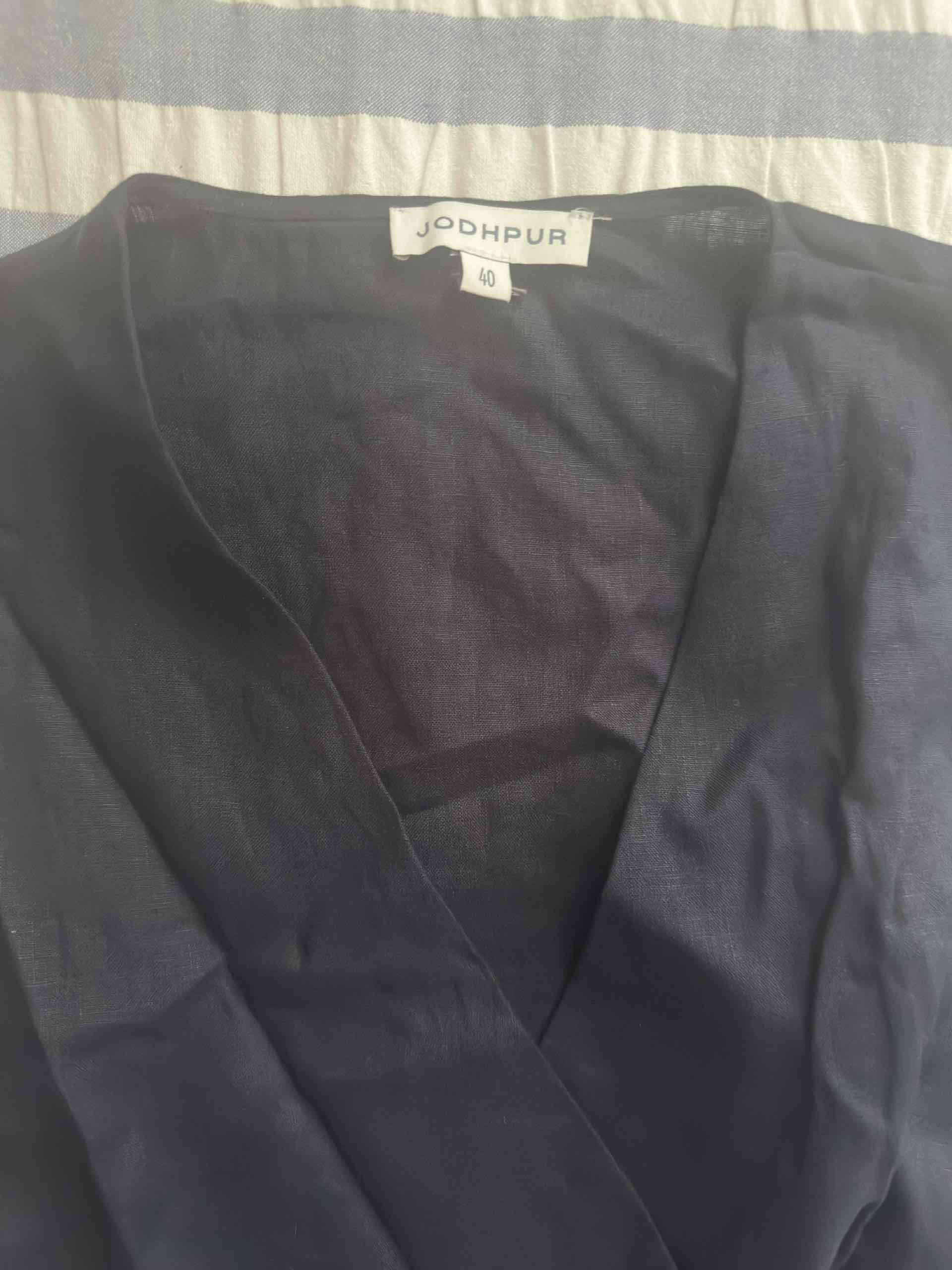 Vestido Lino azul sin mangas - miniatura 3