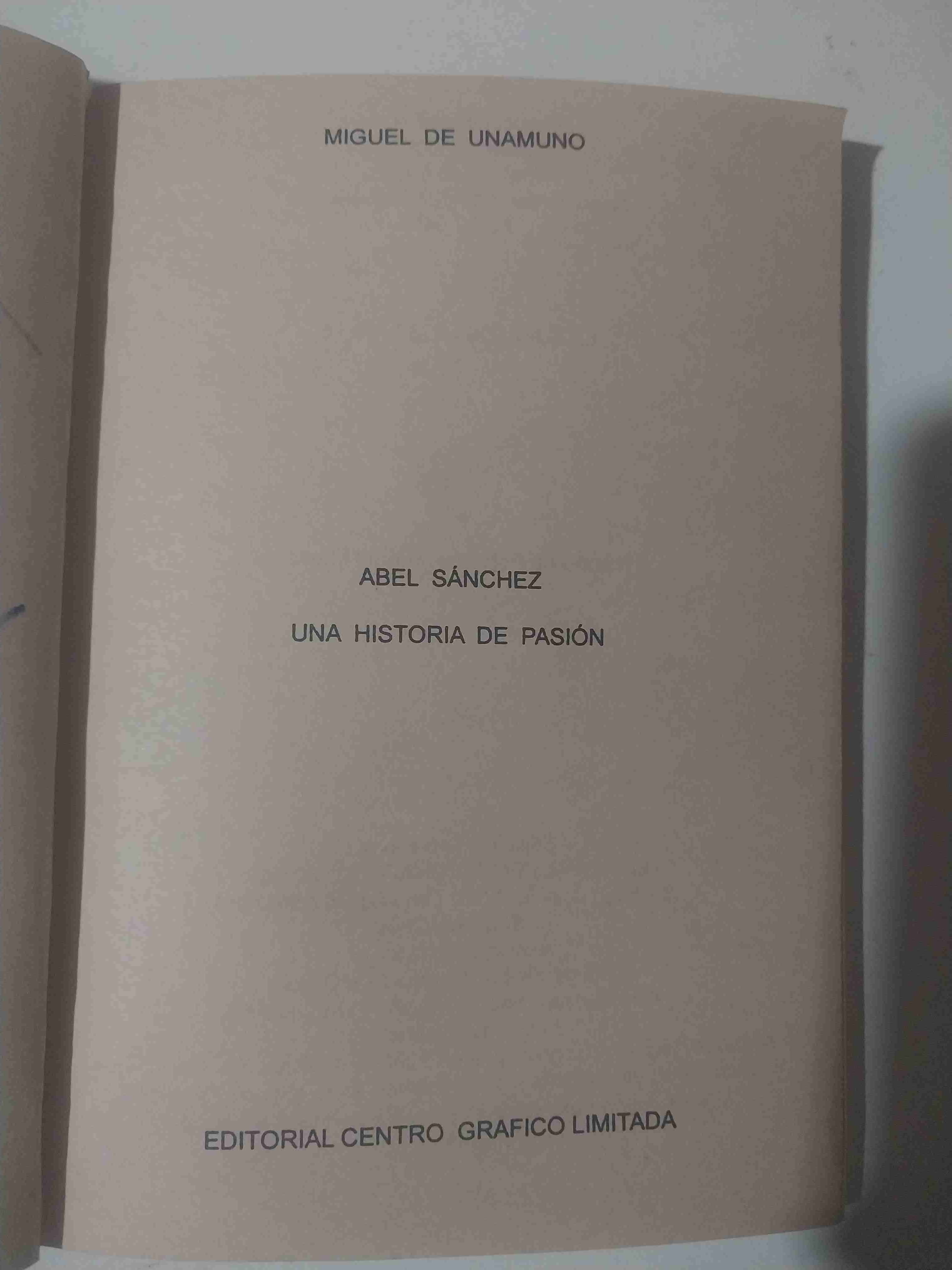 Libro Abel Sánchez de Miguel De Unamuno - miniatura 2