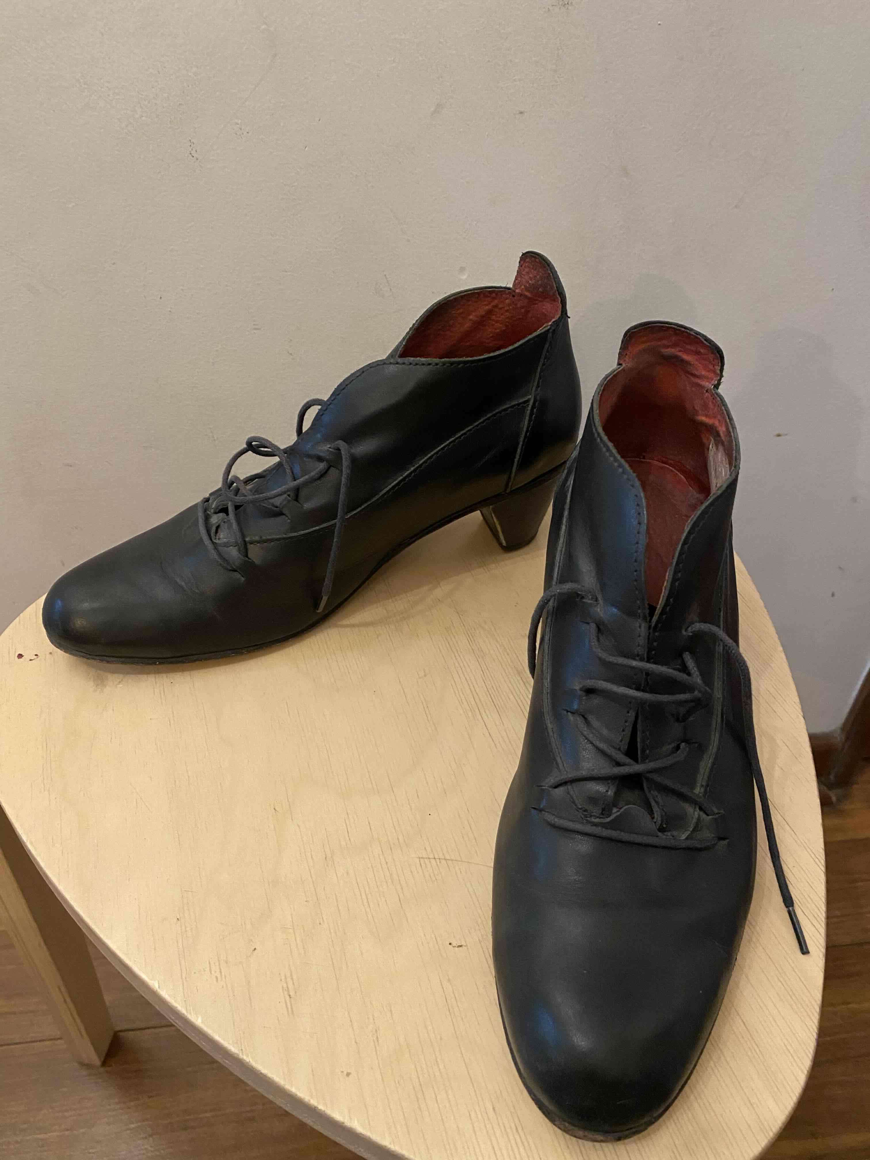 Zapatos de cuero negro talla 37