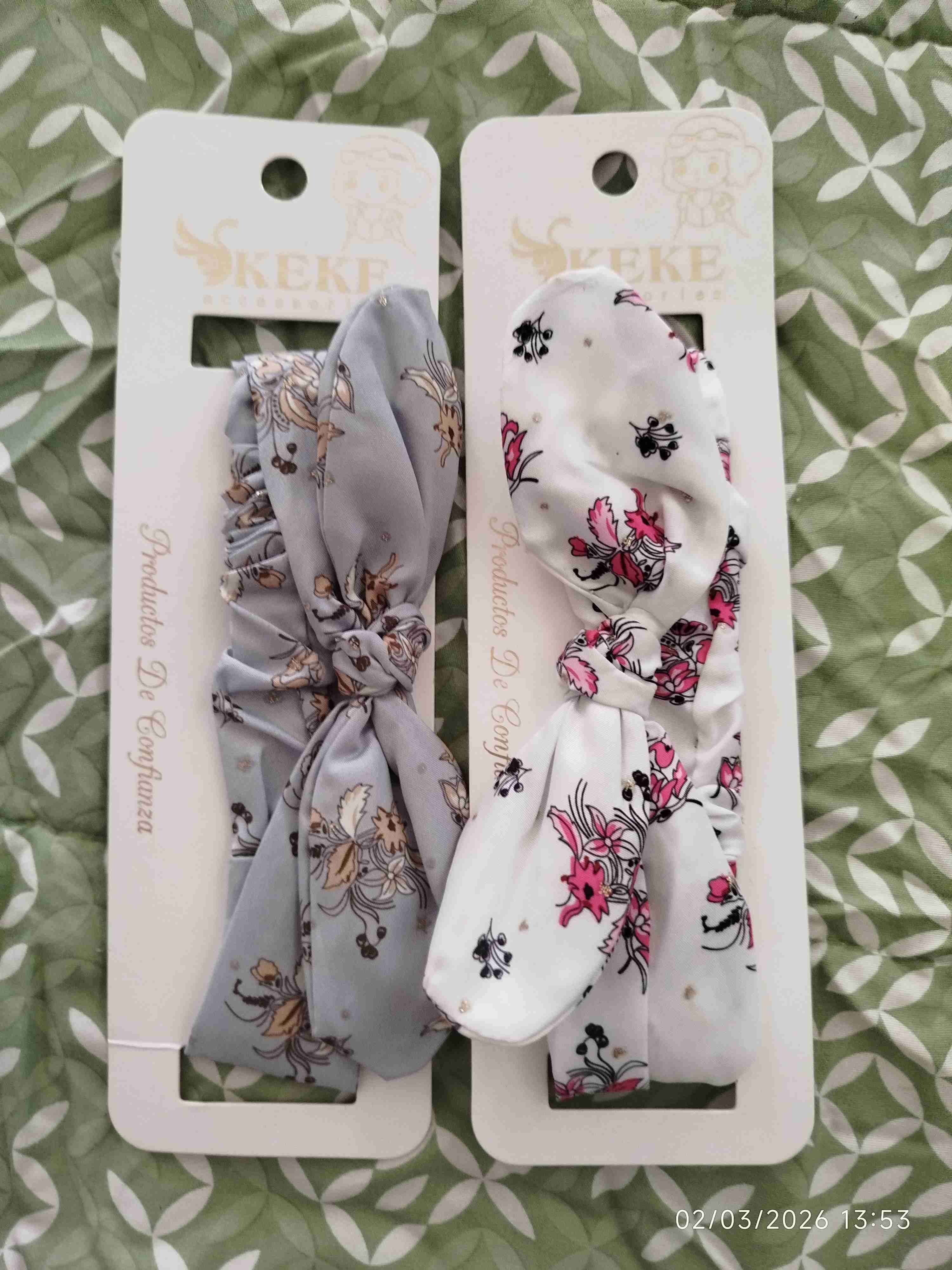 Set de cintillos estampados